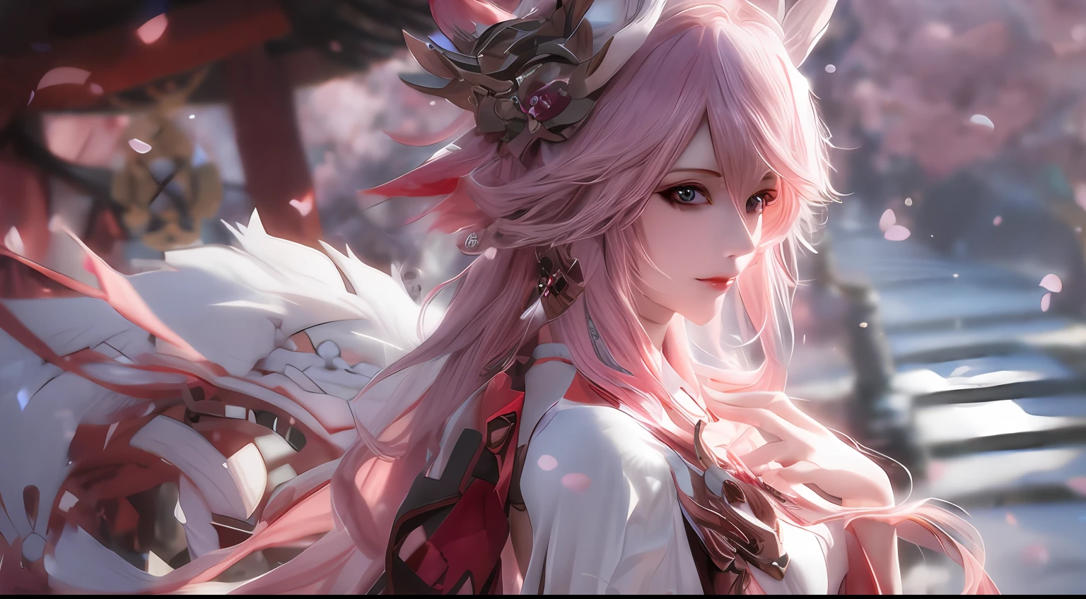 4K ultra HD wallpaper,A pink-haired,Sexy and feminine
