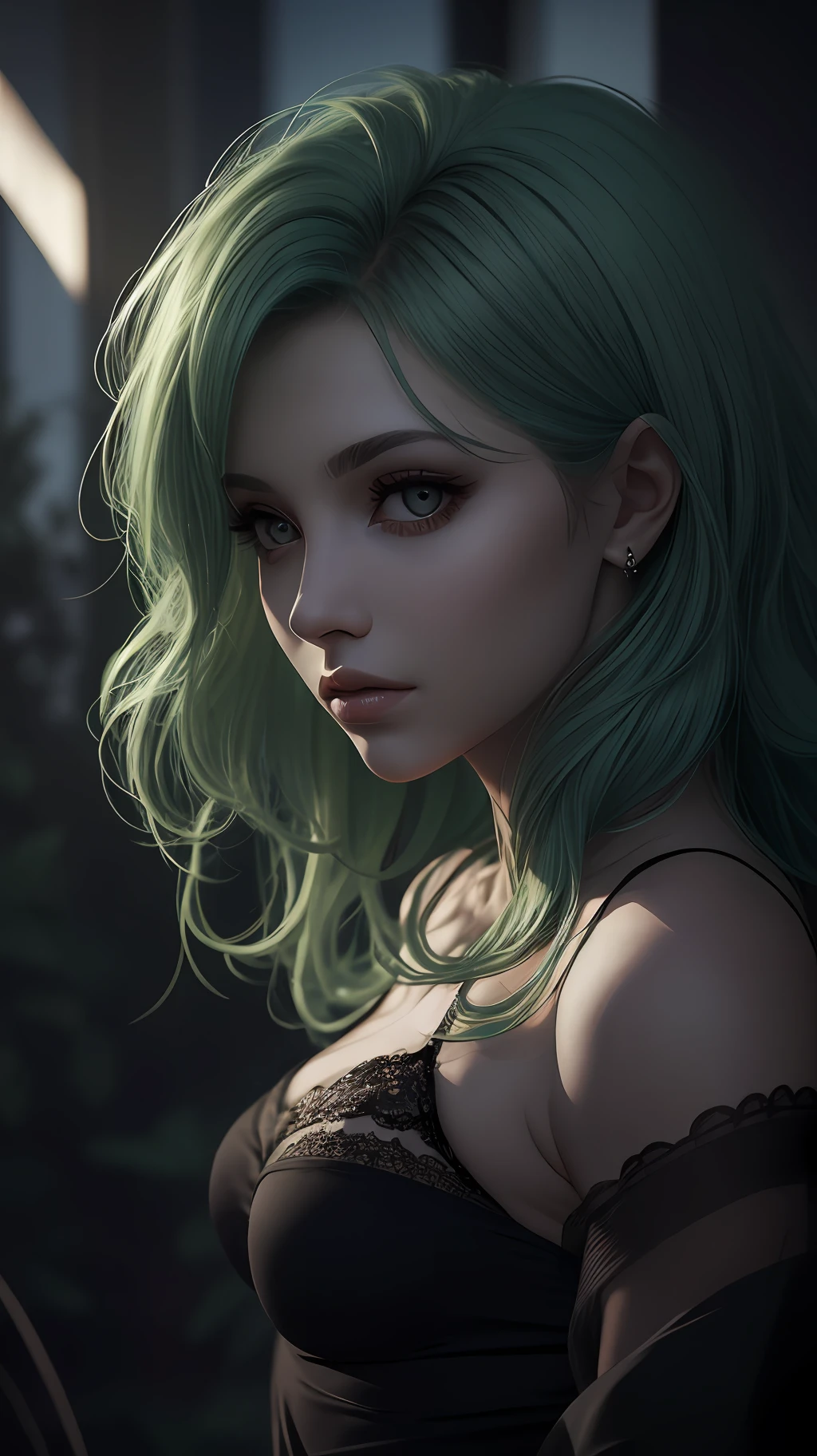 (arte conceitual), obra-prima, melhor qualidade, fotorrealista, foto crua 8k, uma fotografia de meio corpo retrato por Tom Bagshaw, tarot card style, [:(rosto detalhado:1.2):0.2], absurd iris textures, espectador de frente, tiro de cowboy, (fotorrealista: 1.5), corpo perfeito, 
uma  bonita pureerosface_v1, sorrindo, salto alto no tornozelo, vestindo off_shoulder_bandage_dress preta transparente com ornamentos de ouro e coroa, colar, clamp, anel de umbigo, manto de renda pesado transparente feito de penas de cisne, peitos grandes, olhos verdes, pernas longas, longos cabelos verdes, rim lighting, deitado na cama dentro de uma tenda de luxo sedosa, treasure chests, colinas, floresta tropical,  blue skies, nuvens, estilo de sol-hamunaptra, DarkFantasy (8k HDR)