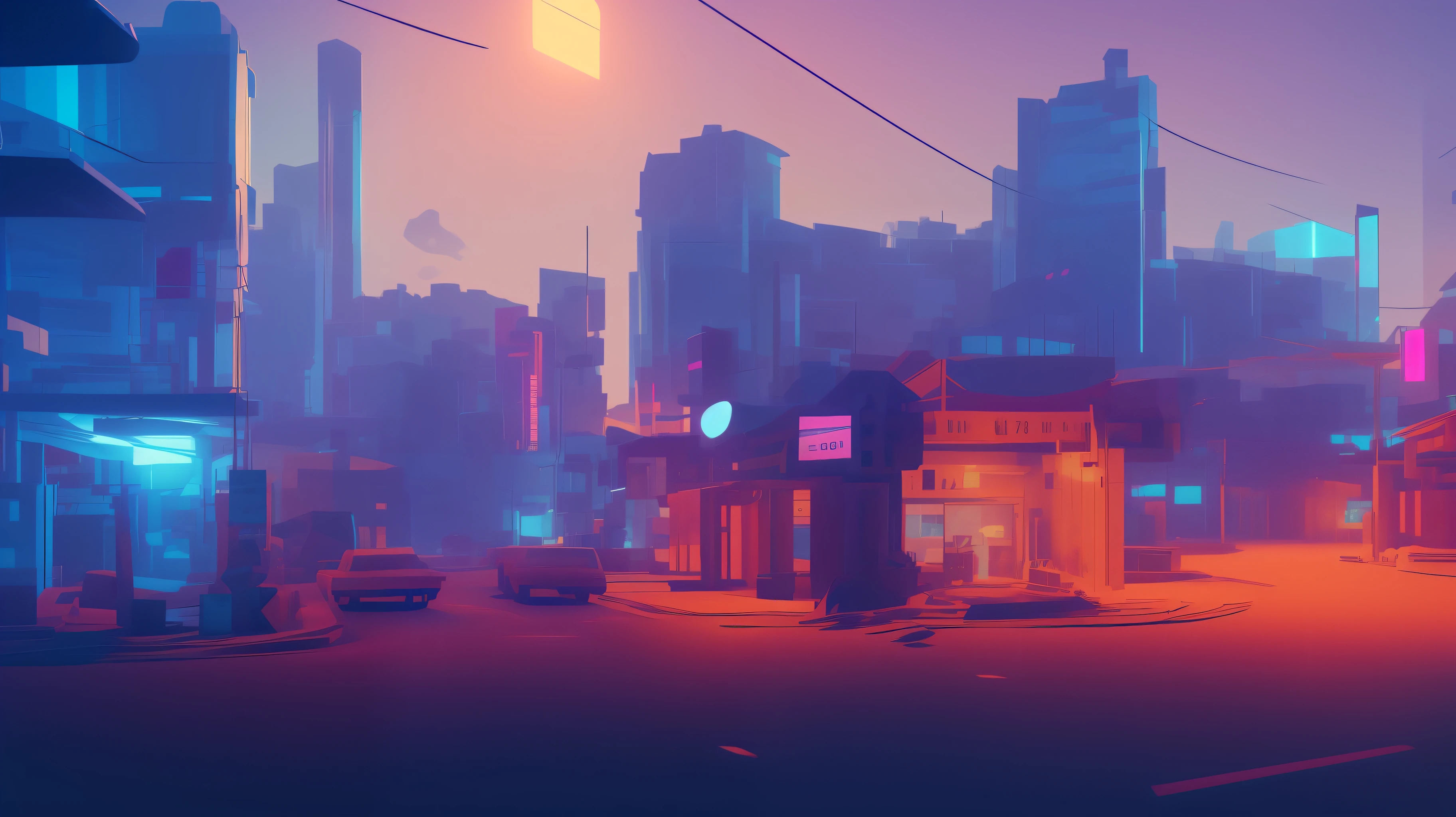 dskise, (isometry), (flower), (vaporwave), crystallized dilapidated city isometric cut, cityscape, volumetric lighting, FXAA, chromatic aberration, concept art, 8k concept art, Greg Rutowski, (unrealistic engine), octane render , dskise