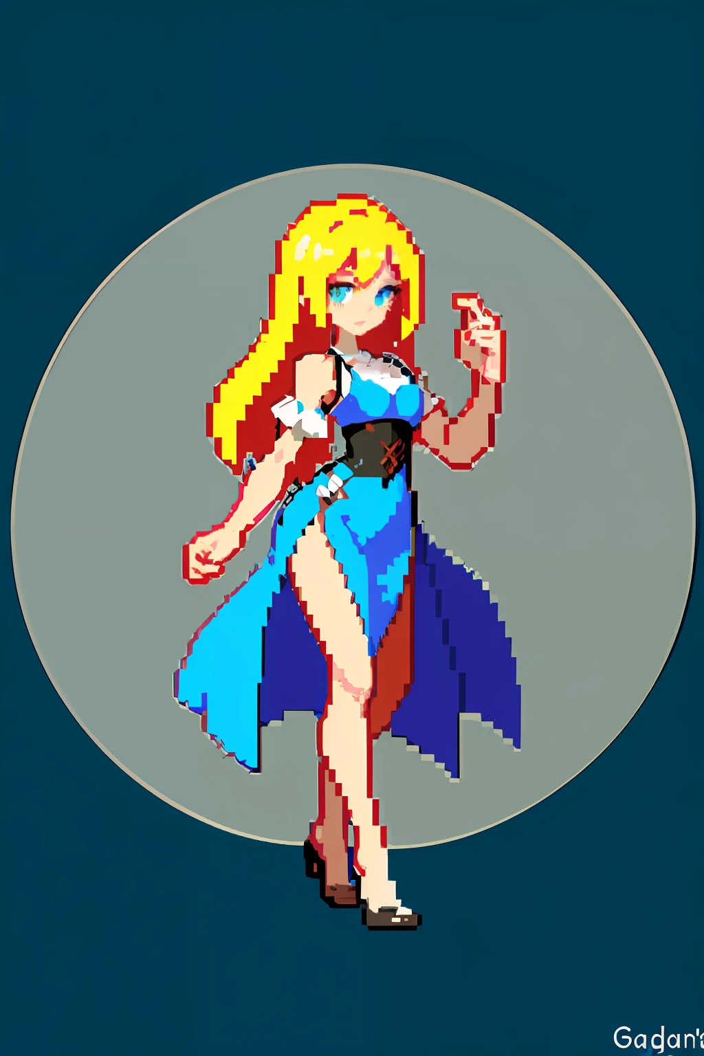 (masterpiece, top quality, best quality), pixel,pixel art,1girl,full body,