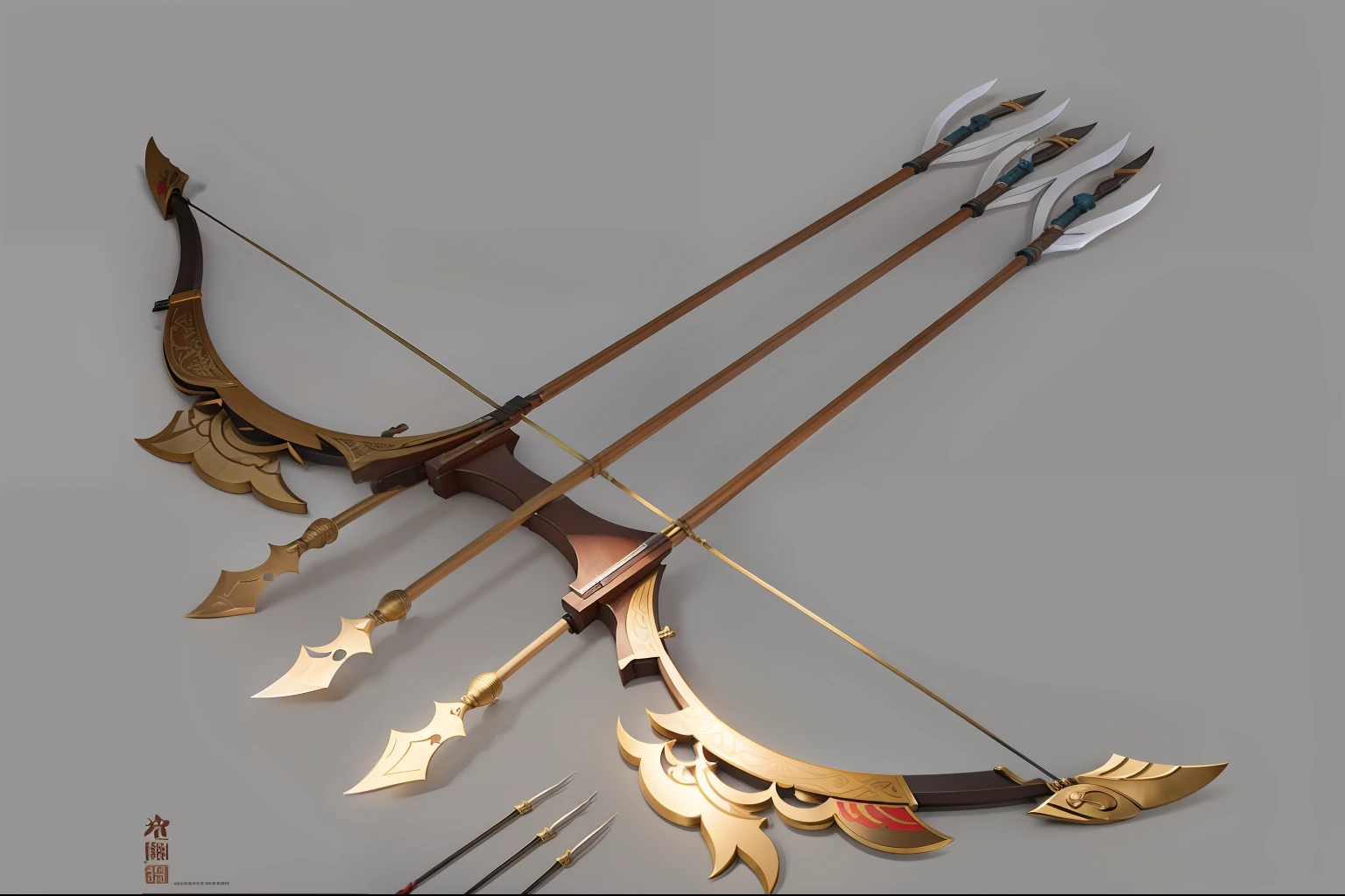 Weapons in the Romance of the Three Kingdoms,bow and arrows,最好质量,max detail --auto