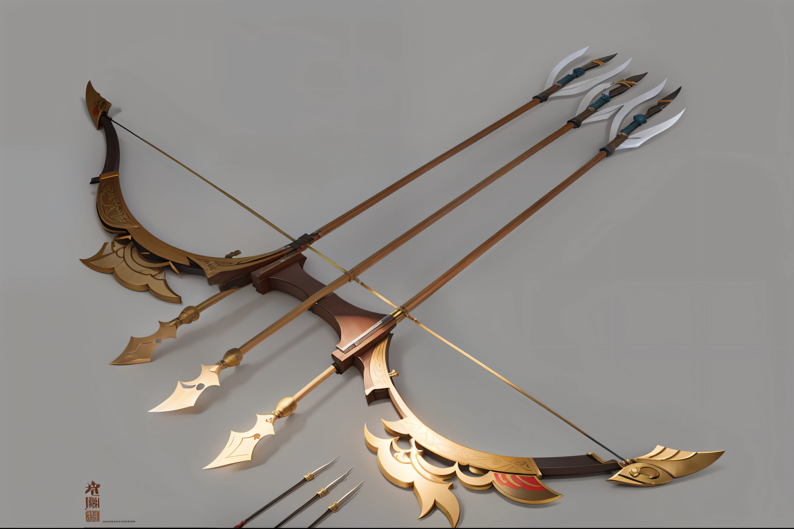 Weapons in the Romance of the Three Kingdoms,bow and arrows,最好质量,max detail --auto