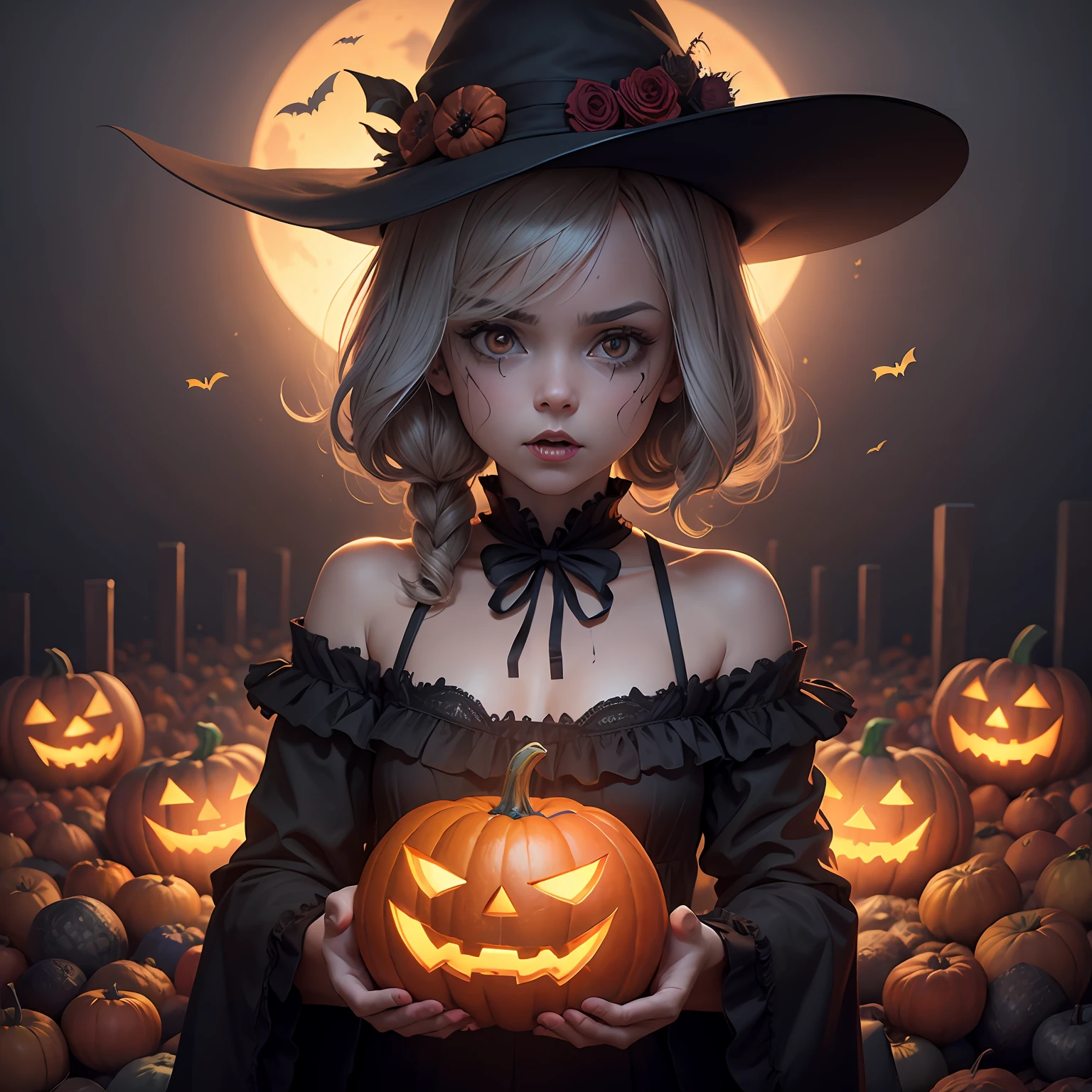 Make a halloween image in 4k --auto