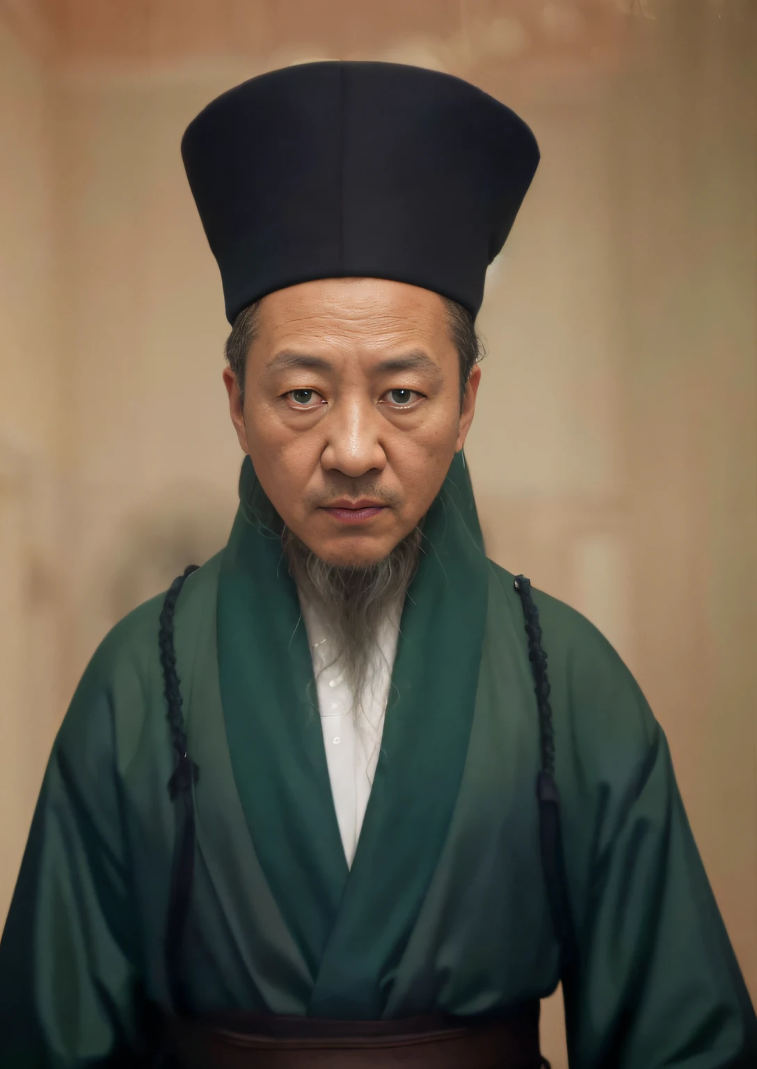 Arad people in black hats and green robes, inspired by Wu Daozi, inspired by Chen Daofu, zhang daqian, inspired by Hu Zao, Inspired by Zhao Yuan, mingchen shen, inspired by Dong Yuan, inspired by Zhao Zhiqian, Inspired by Hu Zaobin, cover photo portrait of du juan