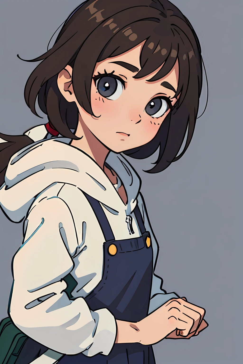 Best quality, masterpiece, (fidelity: 1.2), 1 girl, brown hair, brown eyes, front view, detailed face, beautiful eyes