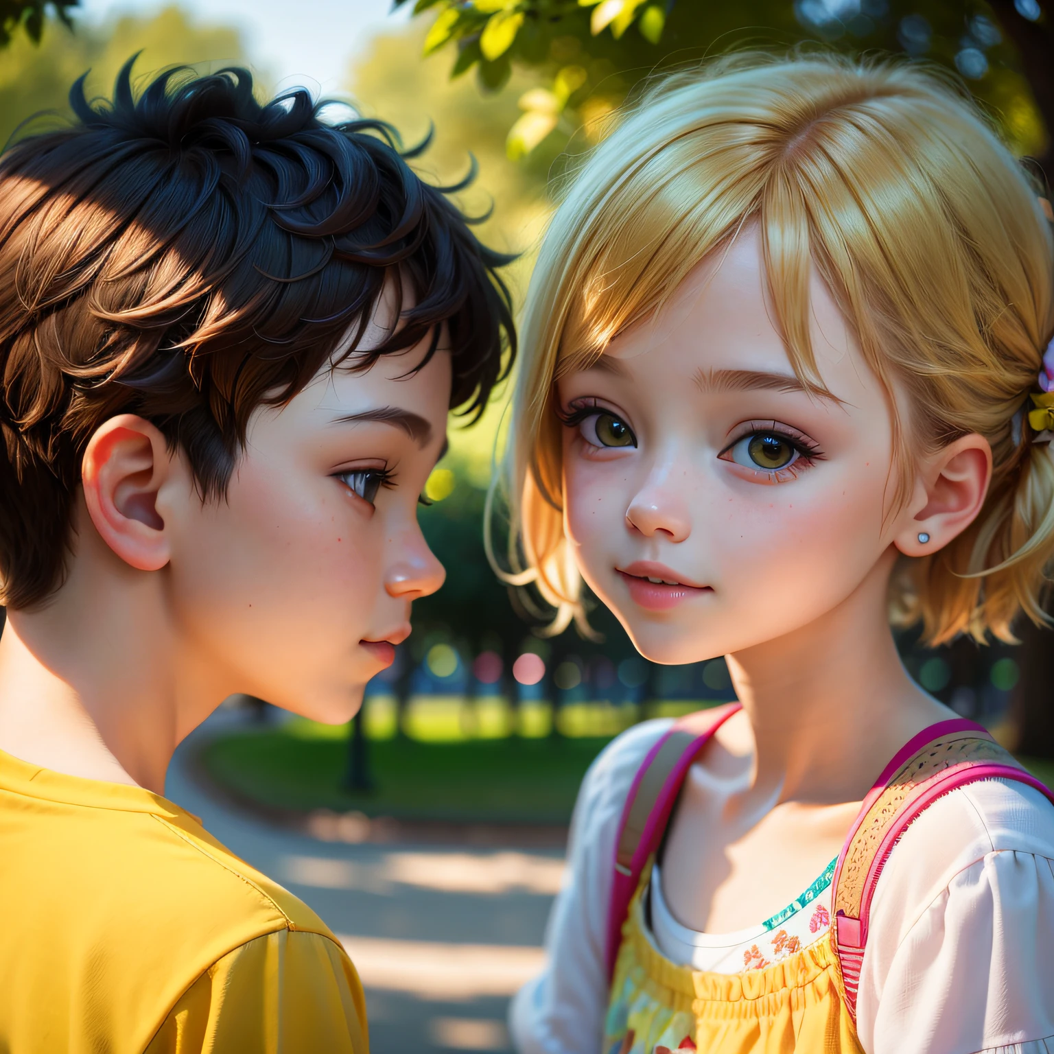 1girll,parks,Bright sunny days,(tmasterpiece:1.2) (realisticlying:1.2) (bokeh) (best qualtiy) (detailedskin:1.3) (complexdetails) (8K) (detailedeyes) (Sharp focus),(having fun)