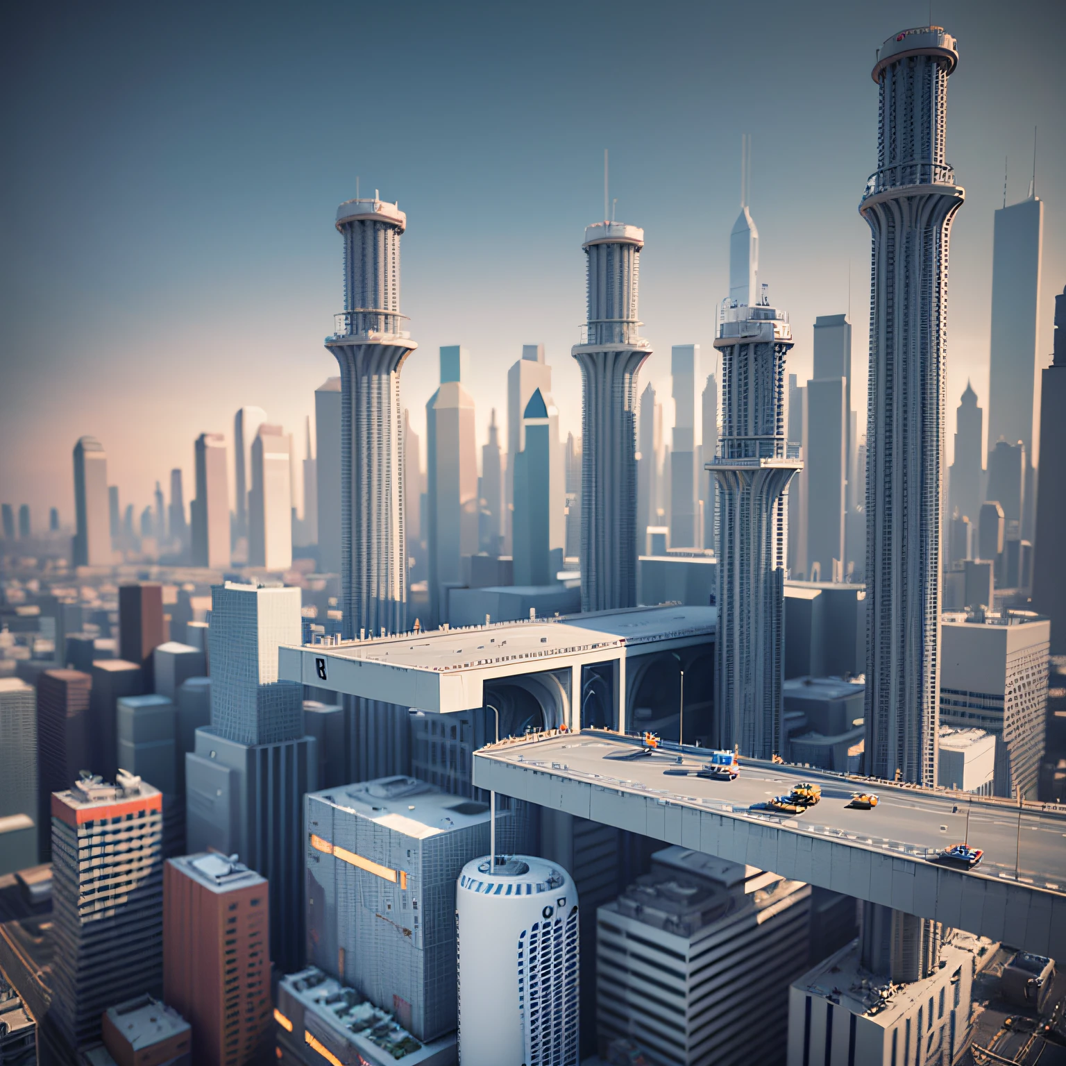((best qualtiy)), ((tmasterpiece)), (the detail:1.4), 3D, Beautiful white and dark blue futuristic city,Among them, there are many logistics-related vehicles on the road,There are planes in the sky,The whole scene is very grand,The viewing angle is biased towards looking down,,Frosted glass,Transparent sense of technology,industrial design,iso-distance view,light grey background,Simple linear detail,studiolight,3d,c4d,blender,OCrenderer,pinterest,dribbble,High details,8k