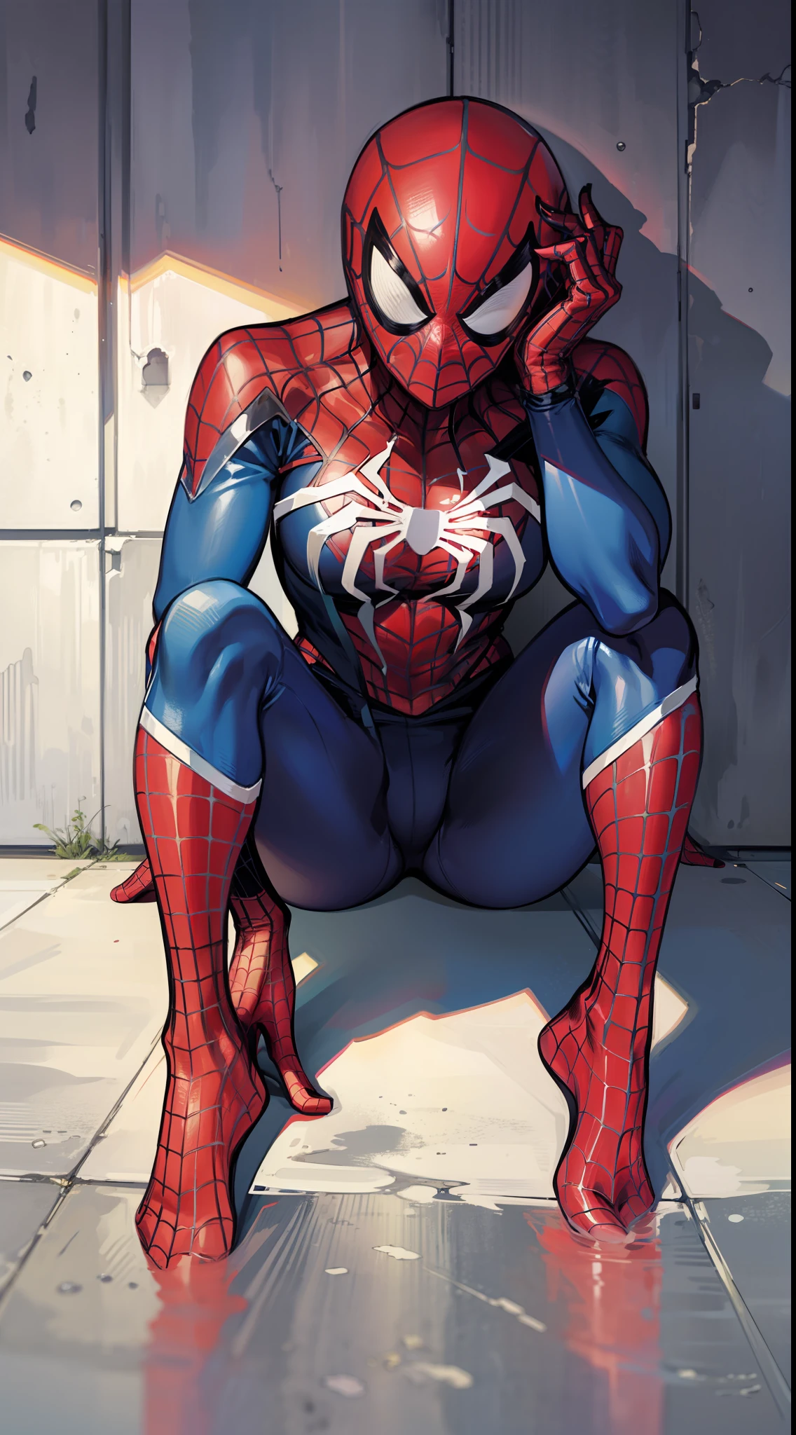 Hands and feet apart，Spider-Man suit