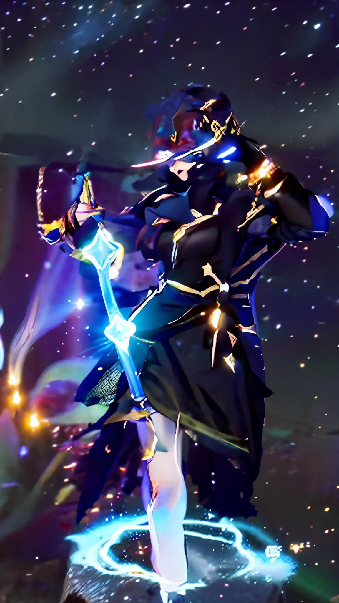 anime girl with a sword and a star in the background, Beautiful celestial mage, Ayaka Genshin impact, Genshin impact's character, Keqing from Genshin Impact, Genshin, ayaka game genshin impact, maya ali as a wind mage, Portrait Chevaliers du Zodiaque Fille, zhongli from genshin impact, portrait of a female mage