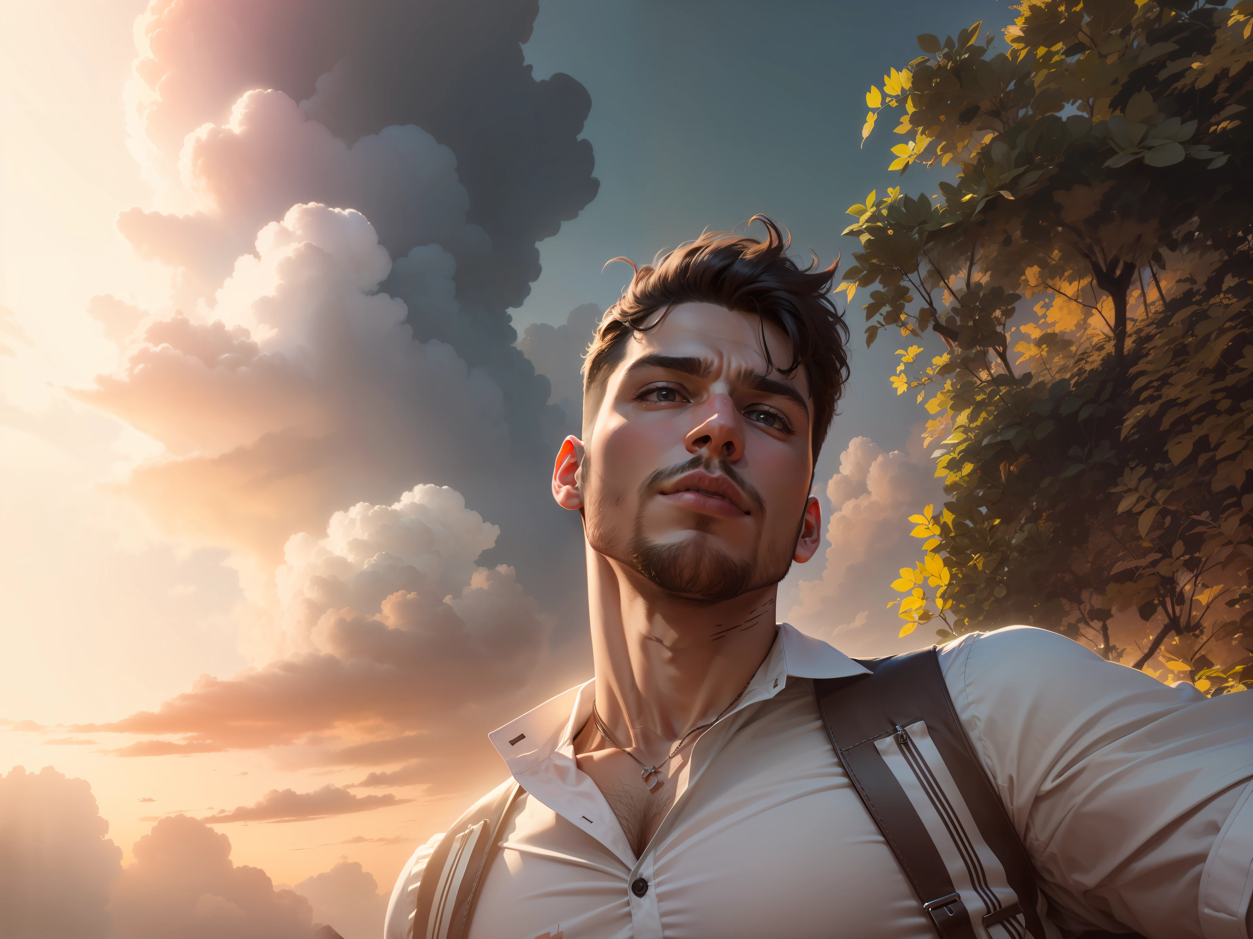 Back ground colour and handsome boy.8k ultra resulation