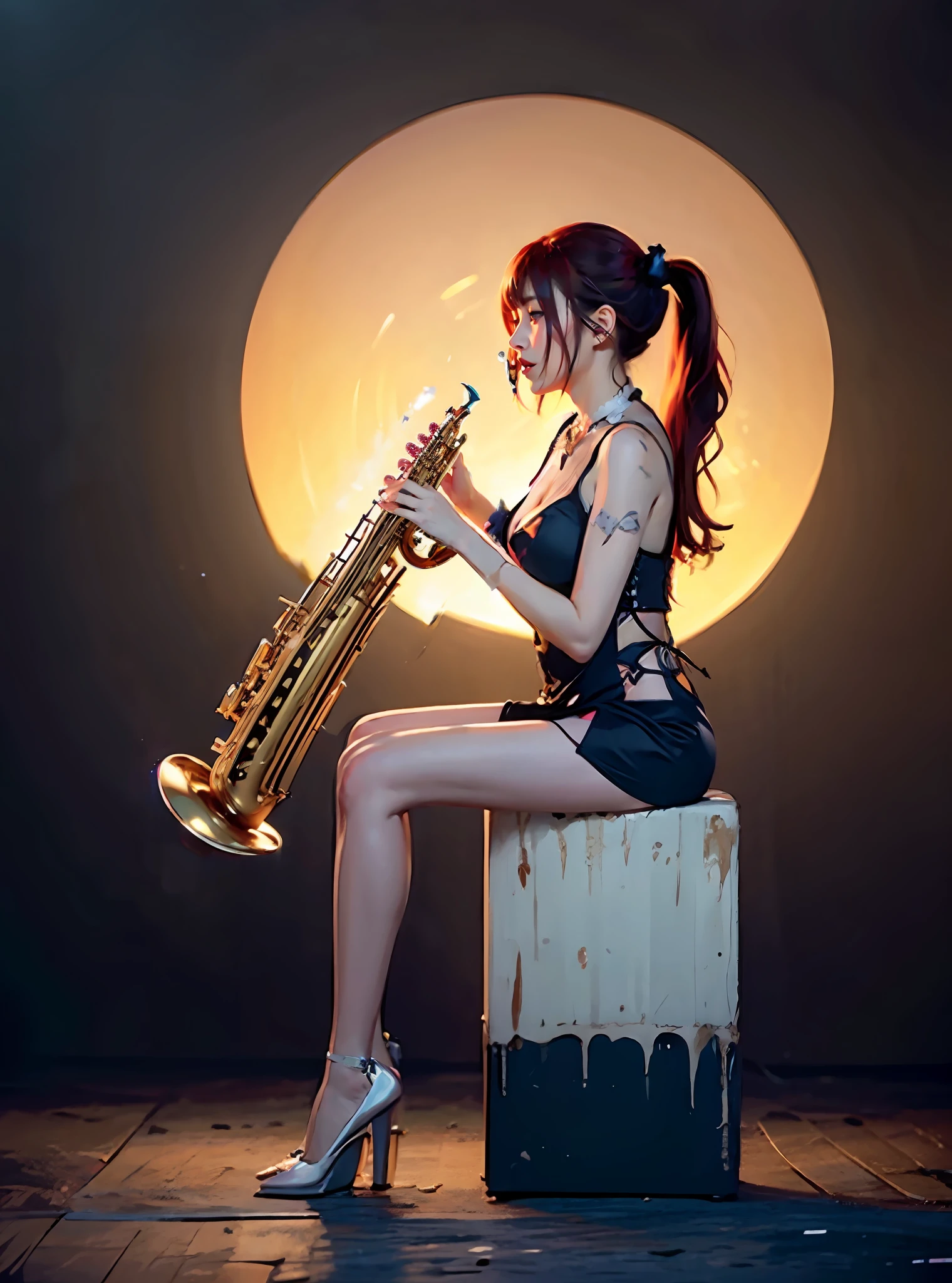 Saxophone in hand