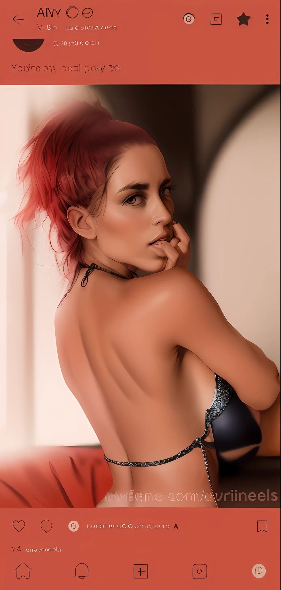 Morocha con Bikkini rojo