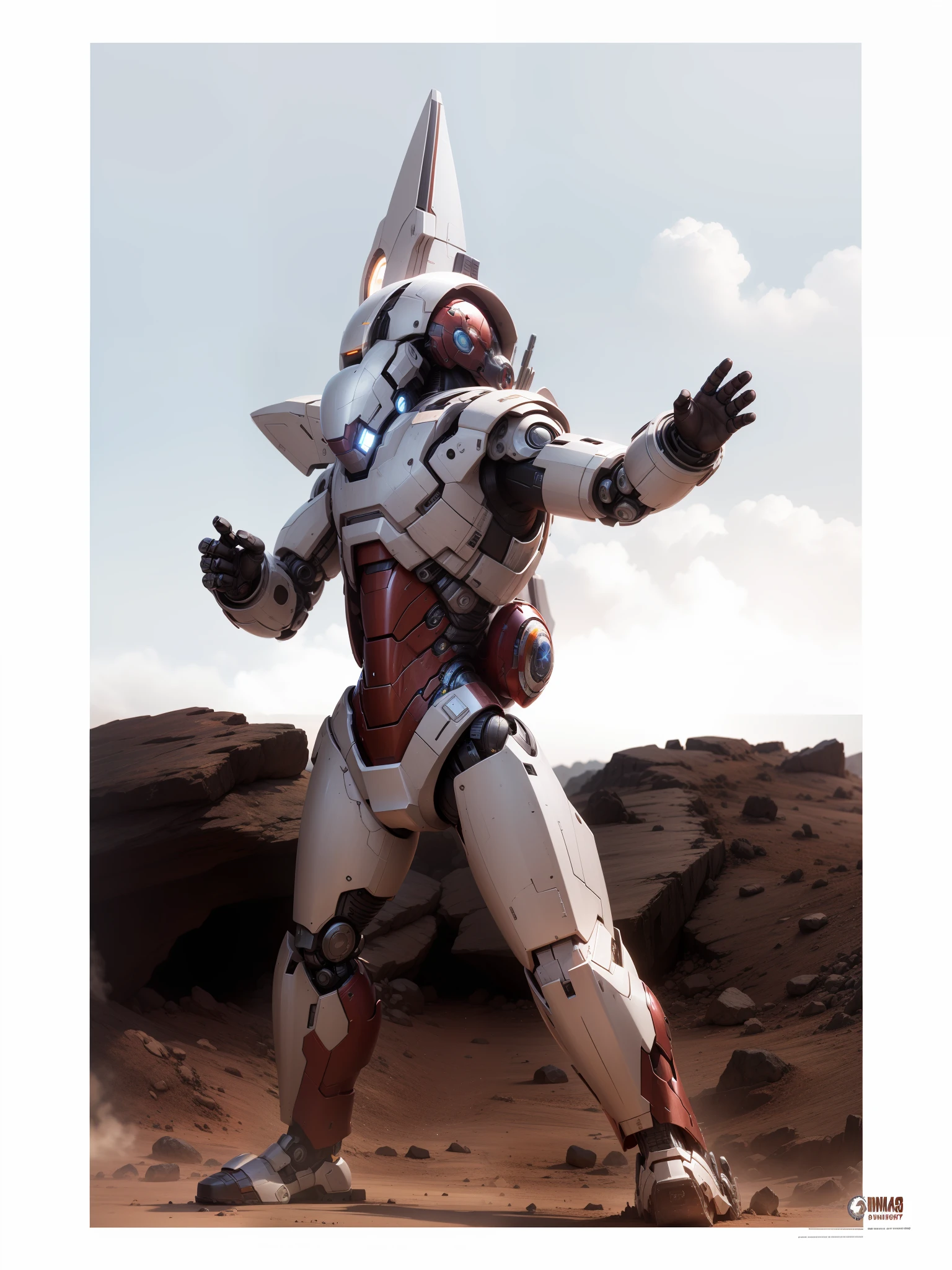 Hyper-detailing,A high resolution,Hyper-detailing,best qualtiy,astounding,top Quority,the Extremely Detailed CG Unity 8K Wallpapers,cinmatic lighting,Cool mech style,Bright metal,Humanoid Iron Man