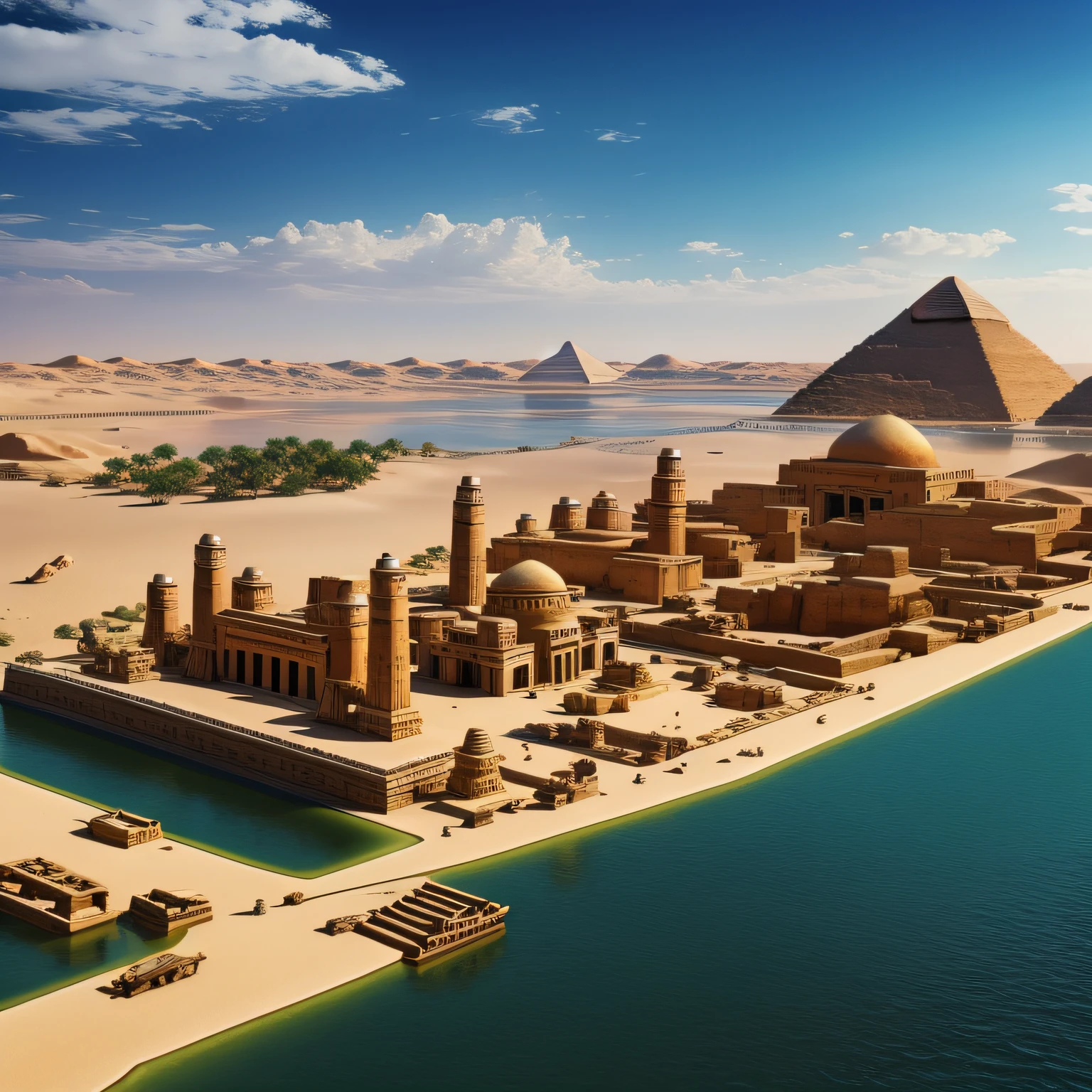 Imagine a future Egypt with restored ancient wonders, floating cities along the Nile, and advancements in archaeology.