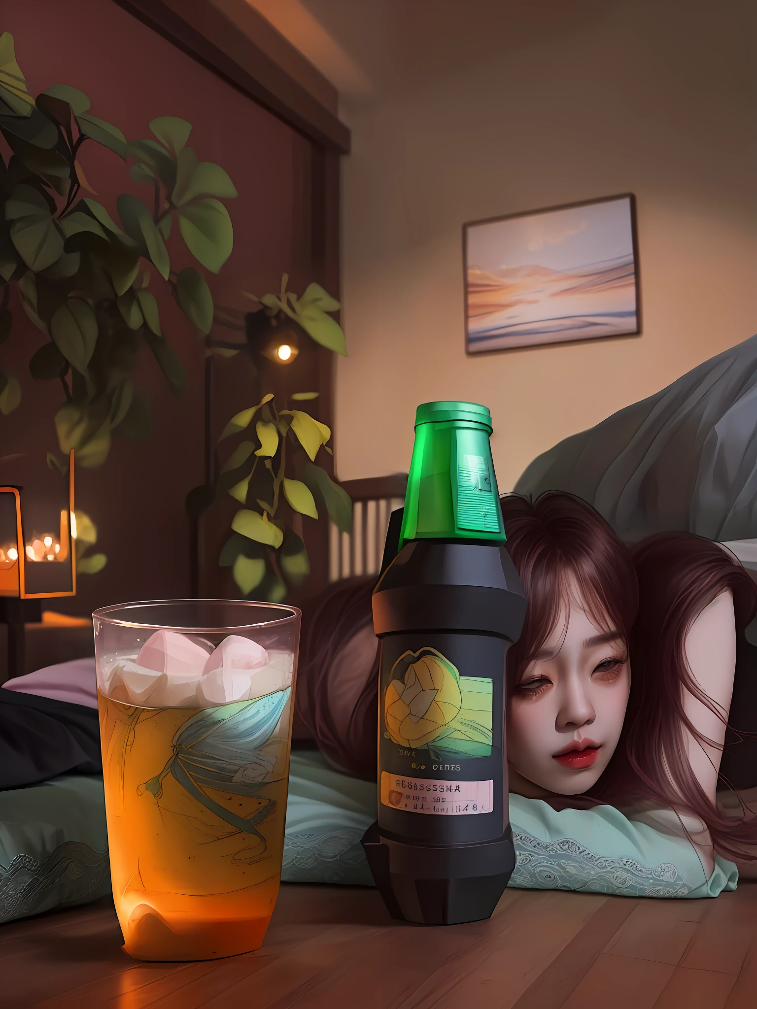 (64k, RAW photo, best quality, masterpiecel1.4), (realistic, photo-realistic:1.37), photo of a Japanese girl in a black((loose)camisole), Natural(mediuml breasts:1.35), (micro:1.4)lace panties, looking away, (kpop idol), ((lying on the bed)), lying, messy hair, medium hair, (pink blush), (lighting), [[open legs, spread legs]], (solo), dynamic pose, ((erectnipples)), (female pubic-hair), (puffy eyes:1.3), (slim legs), erotic, HDR, highly detailed, ambient occlusion, natural, harmonious composition, fine art photography,