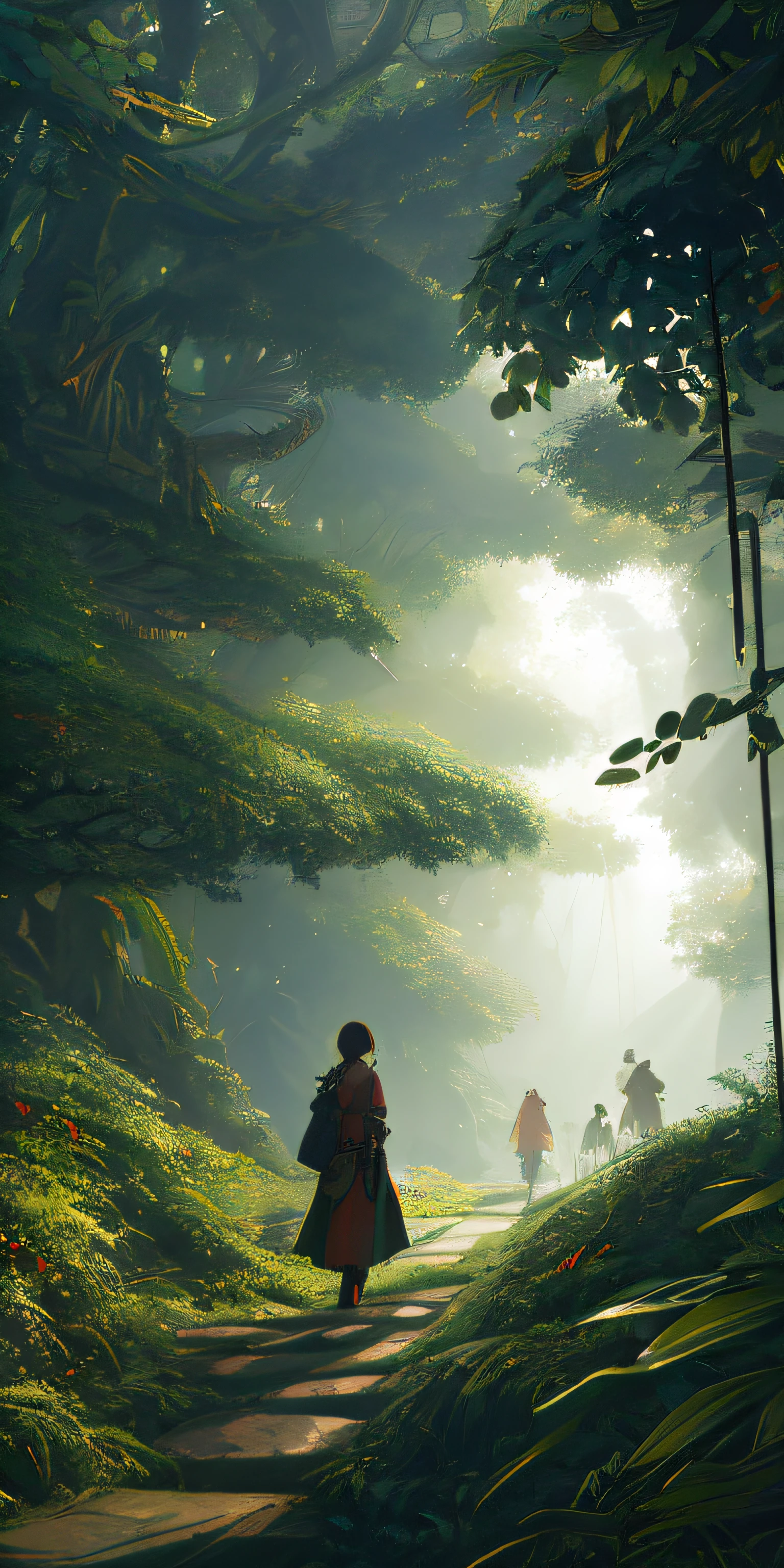 Digital illustration, Detailed and intricate, The dense jungle is full of exotic plants and animals, Sunlight shines through the canopy,Produces a mottled effect. In the style of Yoshitaka Amano and Hayao Miyazaki, Masterpiece, Proportional, Detailed, trending on artstationh, Beautiful lighting, Realistic, Intricate, Award-Awarded, 4K, highest quality
Award-winning, 4K digital painting in the style of Yoshitaka Amano. Detailed and intricate depiction of a zombie apocalypse, cleverly capturing the chaos and drama of the scene. Beautiful lighting and cinematic composition make this piece a true masterpiece, trending on artstationh