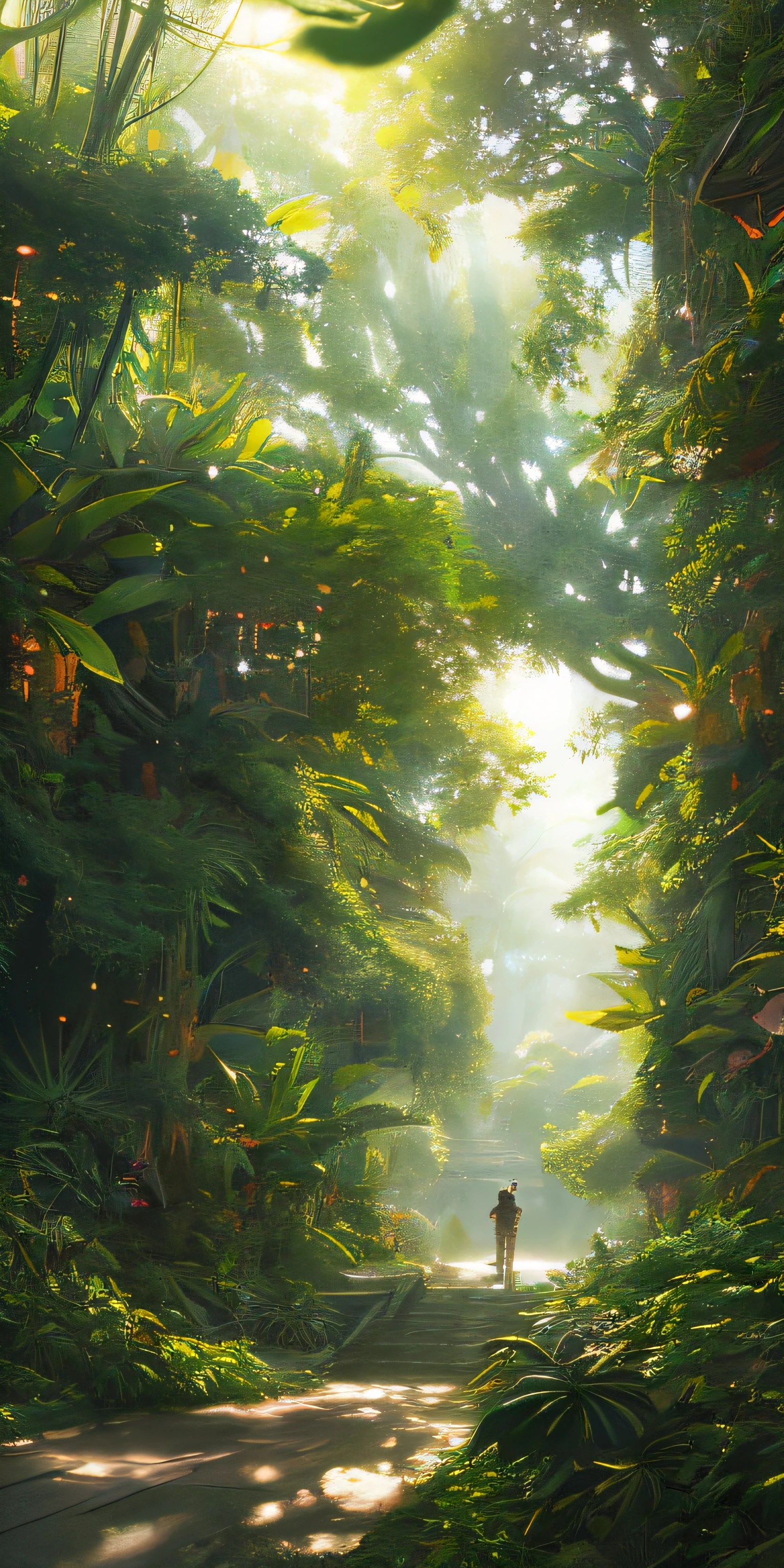 Digital illustration, Detailed and intricate, The dense jungle is full of exotic plants and animals, Sunlight shines through the canopy，Produces a mottled effect. In the style of Yoshitaka Amano and Hayao Miyazaki, Masterpiece, Proportional, Detailed, trending on artstationh, Beautiful lighting, Realistic, Intricate, Award-Awarded, 4K, highest quality
Award-winning, 4K digital painting in the style of Yoshitaka Amano. Detailed and intricate depiction of a zombie apocalypse, cleverly capturing the chaos and drama of the scene. Beautiful lighting and cinematic composition make this piece a true masterpiece, trending on artstationh