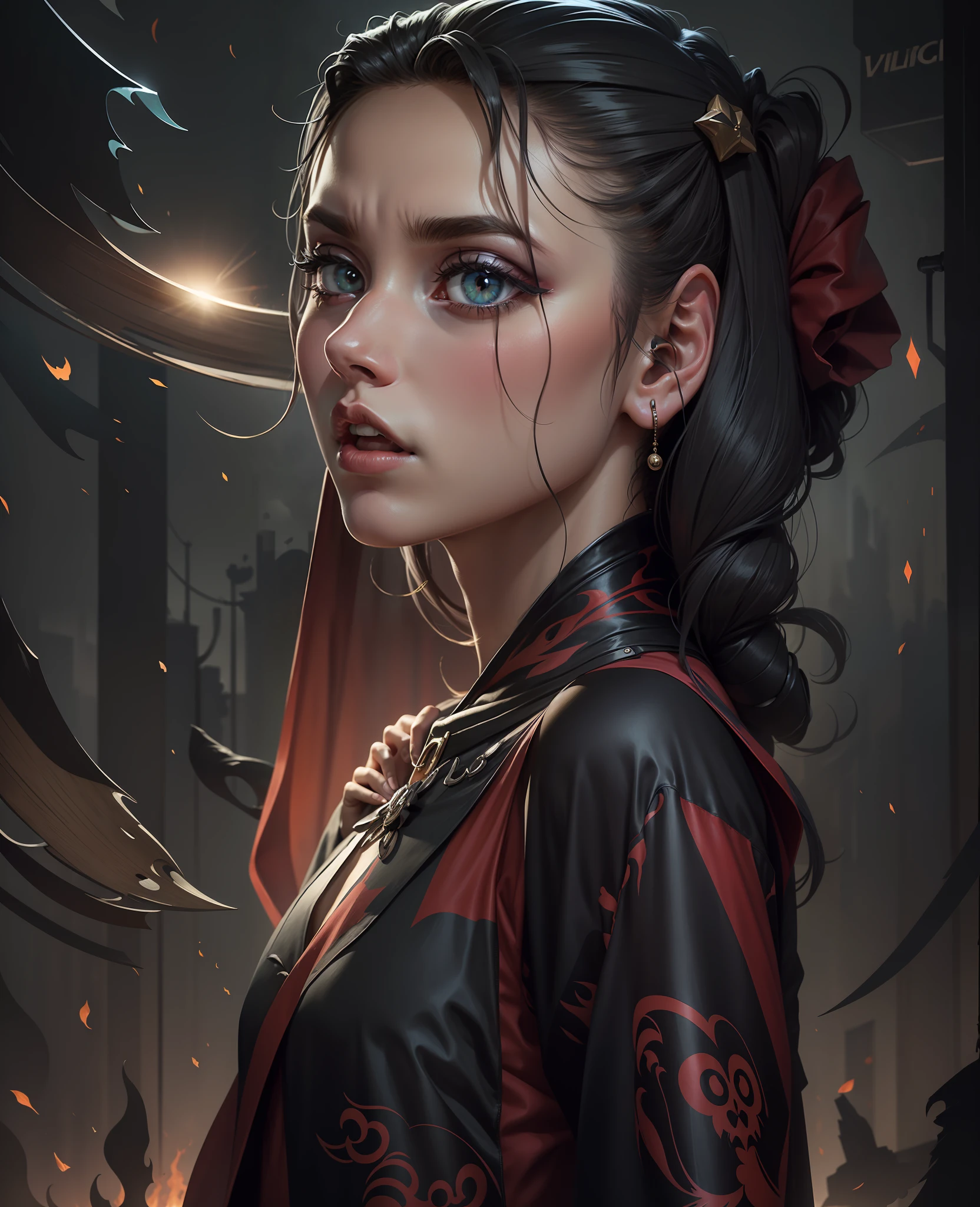 Sinister clothes with sinister things, Villainous background