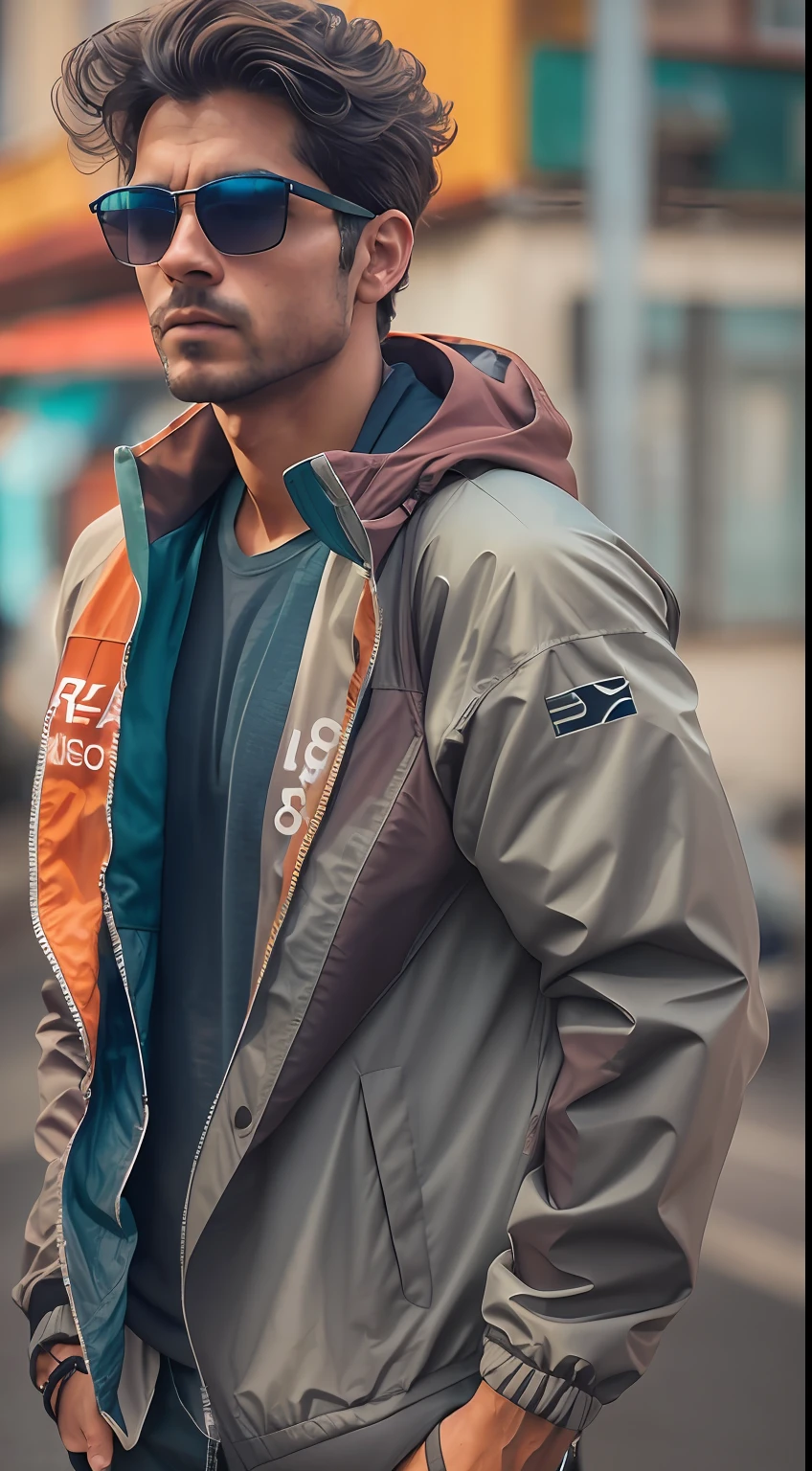 (homem jovem) Universidade sueca, loiro curto, ((corpo inteiro)), in TheNorthFace windbreaker jacket and Oakley sunglasses, do lado de fora na rua, ((magro, pequeno)), fotografiarrealista, fotografia, obra-prima, realista, Realismo, renderizado, Alto contraste, digital art, photographicrealistic, trending on Artstation 8k HD, high definition, detailed, realistic;, detalhada, textura da pele, hiperdetalhada, Textura realista da pele, armadura, melhor qualidade, ultra high-resolution, (fotografiarrealista: 1.4), alta resolução, detalhada, fotografia crua, sharp re, By Lee Jeffries Nikon D850 Film Stock Photography 4 Camera Kodak Portra 400 Lens F1.6 pale colors hyper realistic texture dramatic lighting unreal trend in artstation cinestill 800, .RAW.