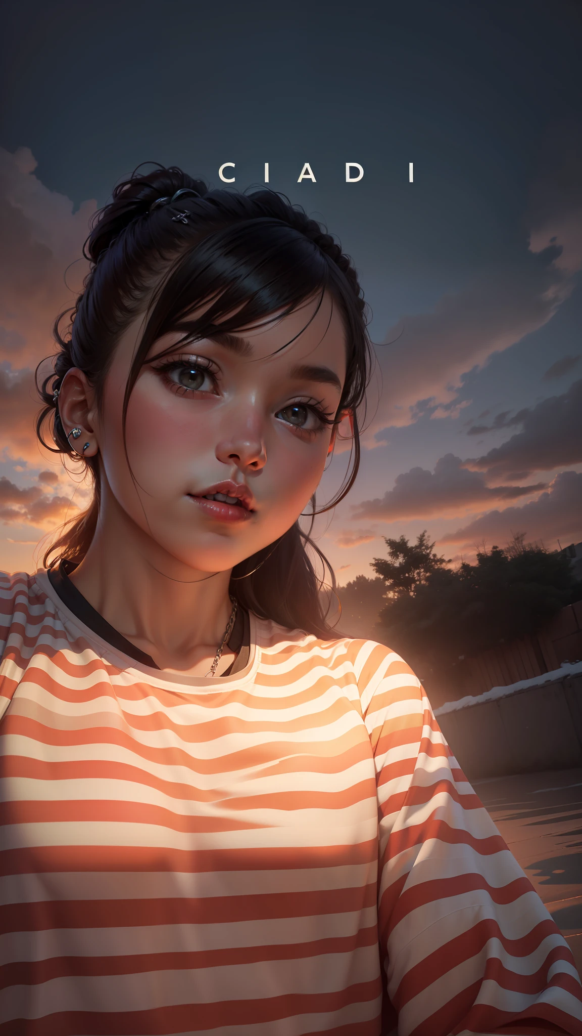 change background nice hair nice chain beautiful girl little  girl good sky nice shirt