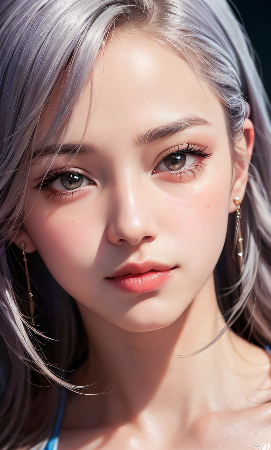 (8k, RAW photo, photorealistic: 1.25), (lip gloss, eyelashes, shiny face, shiny skin, best quality, ultra-high resolution, depth of field, chromatic aberration, caustics, wide range of lighting, Natural shading, Kpop idol) looking at the viewer with a calm and goddess-like happiness,