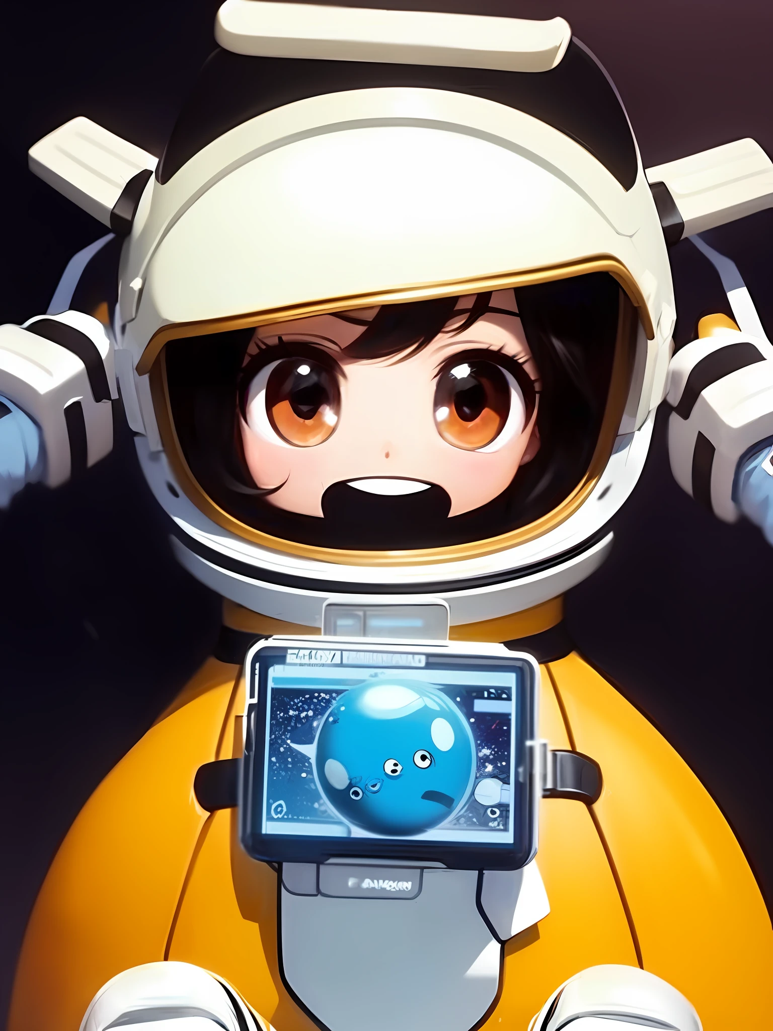 quadratic element，The astronaut，solo person，Show，jk，teens girl，cartoony