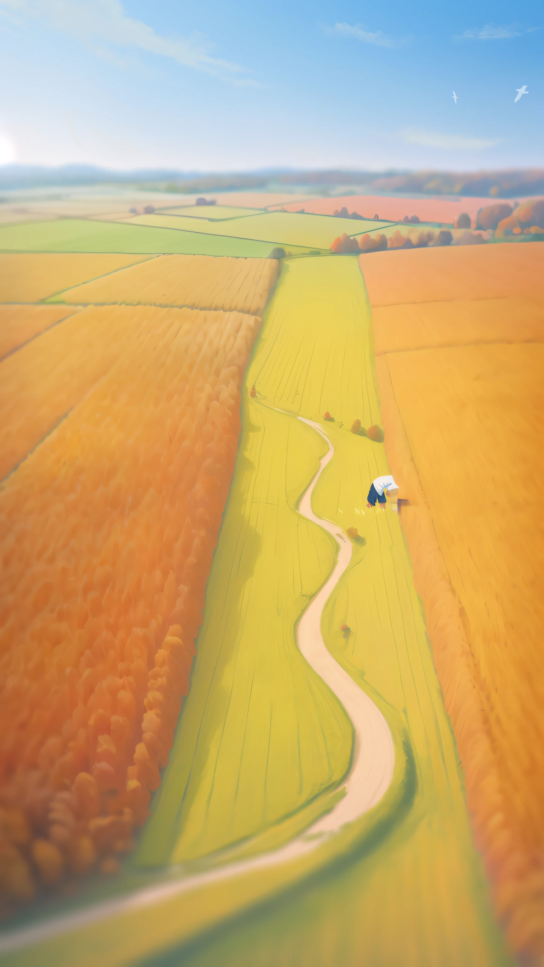 wheat field,autumnal,Graphic illustration