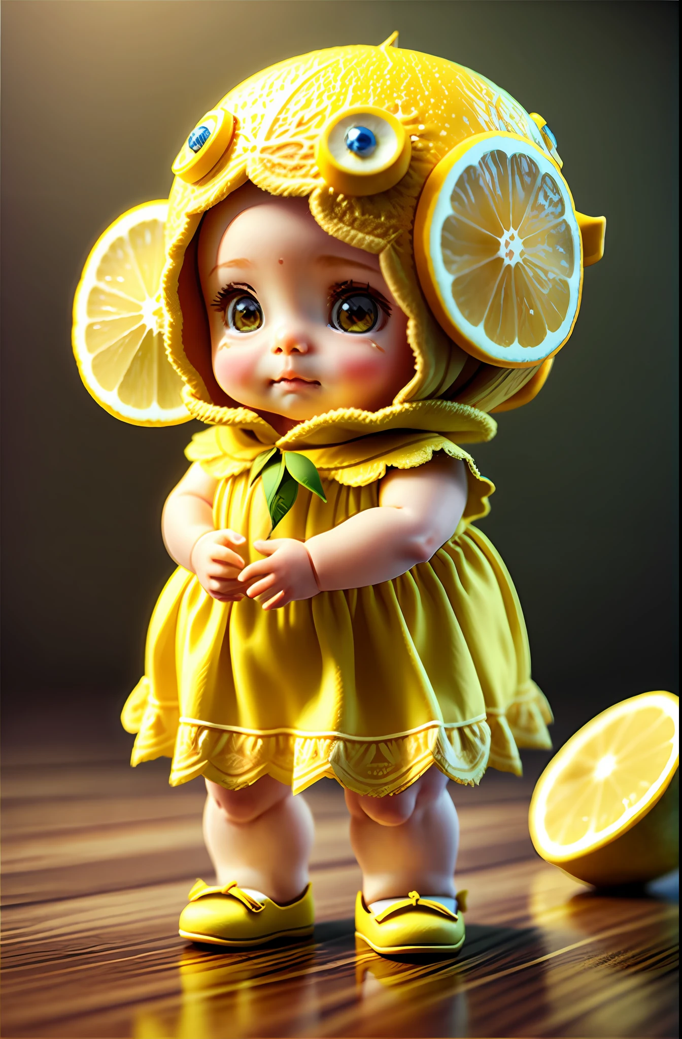 cute lemon , octane render, unreal engine, highly detailed, intricate