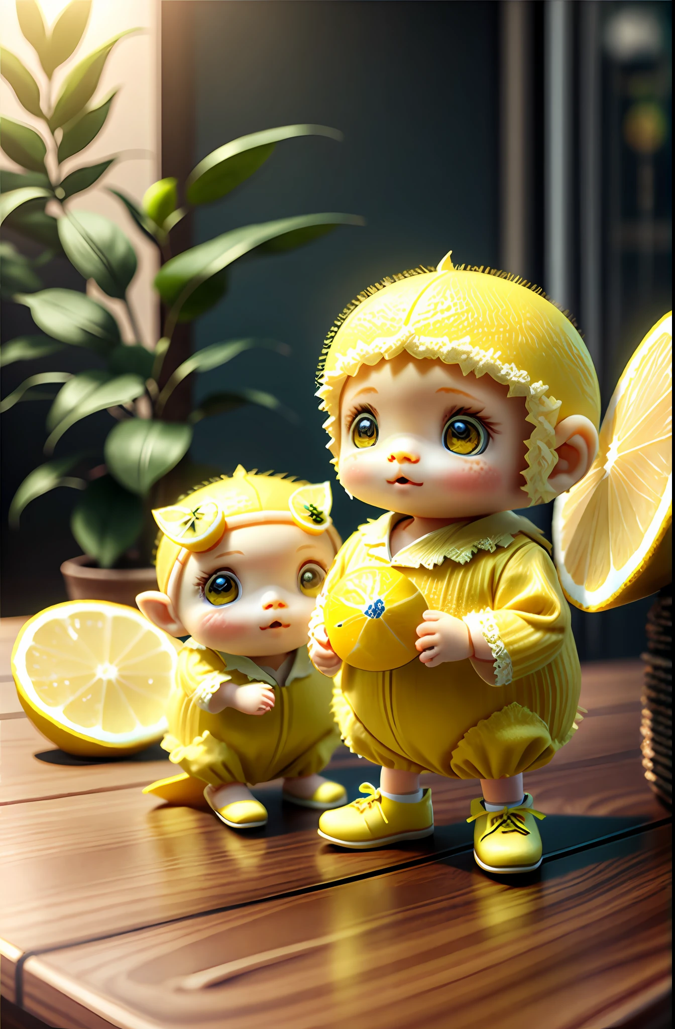 cute lemon baby, octane render, unreal engine, highly detailed, intricate