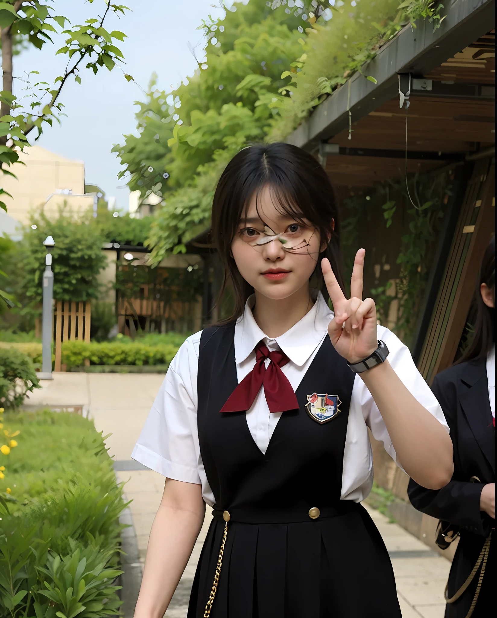 High angle shot, arafed asian woman in a short skirt and bow tie sitting on a train, cute schoolgirl, japanese girl school uniform, wearing japanese school uniform, japanese school uniform, a hyperrealistic schoolgirl, dressed as schoolgirl, hyperrealistic schoolgirl, wearing school uniform, realistic schoolgirl, girl wearing uniform, wearing a school uniform, of a schoolgirl posing, full body, nice skin, glowing skin, nice thighs,glowing thigh, glowing legs, barefoot