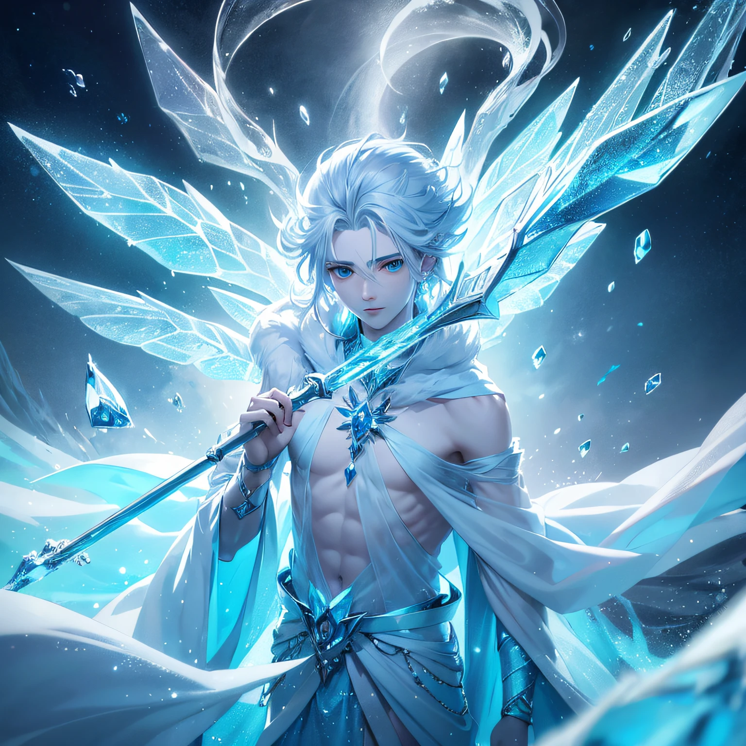 icicle
personification male people Beautiful Boys Mystical Fictional creatures chimera Holding an ice spear
Ice Spirit
Enchanting ice wings
freeze the body and hair
Ice Wizard
Guardian of the cold region
Tranquility and ephemerality
Cold meets beauty
Cool natural beauty
Ice and magic casting
The glow of the icy world