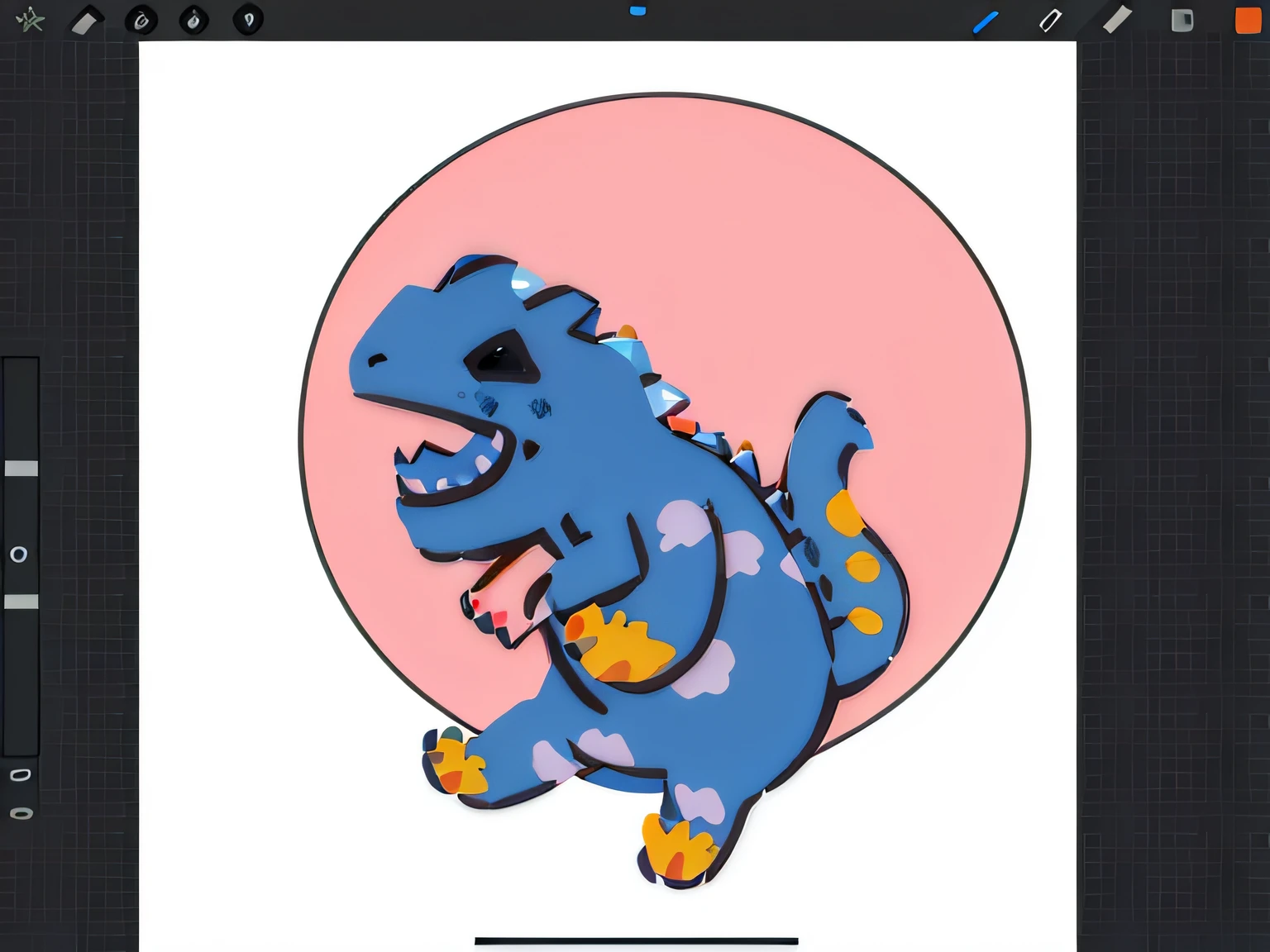 Graphic design,Flat painting style,Little dinosaur image,Flat illustration,Cartoon pattern,