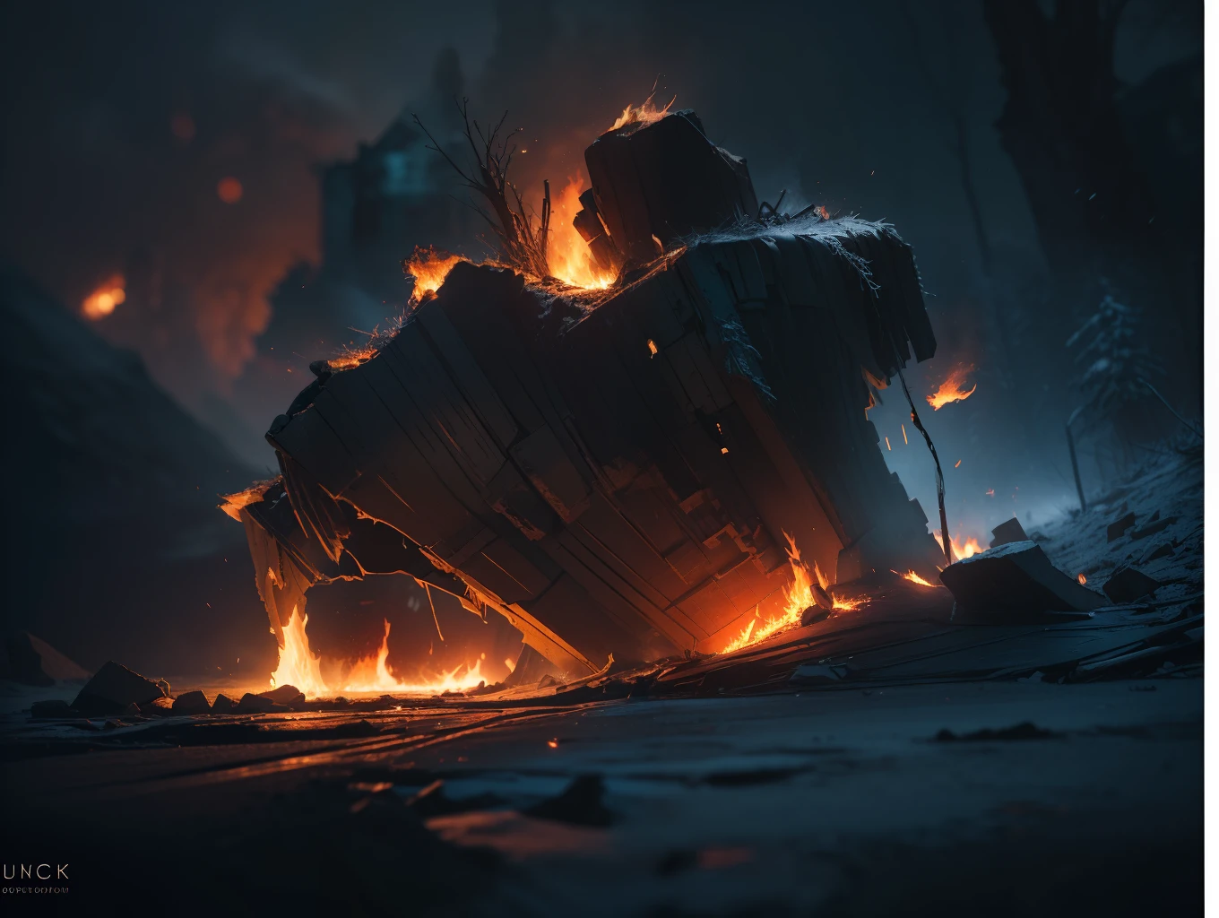 (Dark Fantasy:1.2), (Masterpiece, Epic Quality, Epic Realism, Ultra Resolution, 8K Photo Unity, Epic Detail: 1.1), Blood, Bloody Viking, White Snow Forest, (Intricate Details, Dynamic Angle, The Most Beautiful Form of Chaos, Night, Fire, Sparks, Ashes, Rim Lighting, Soft Lighting, (Professional Photography, Photorealism, Hyperrealism), Ray Tracing, HDR