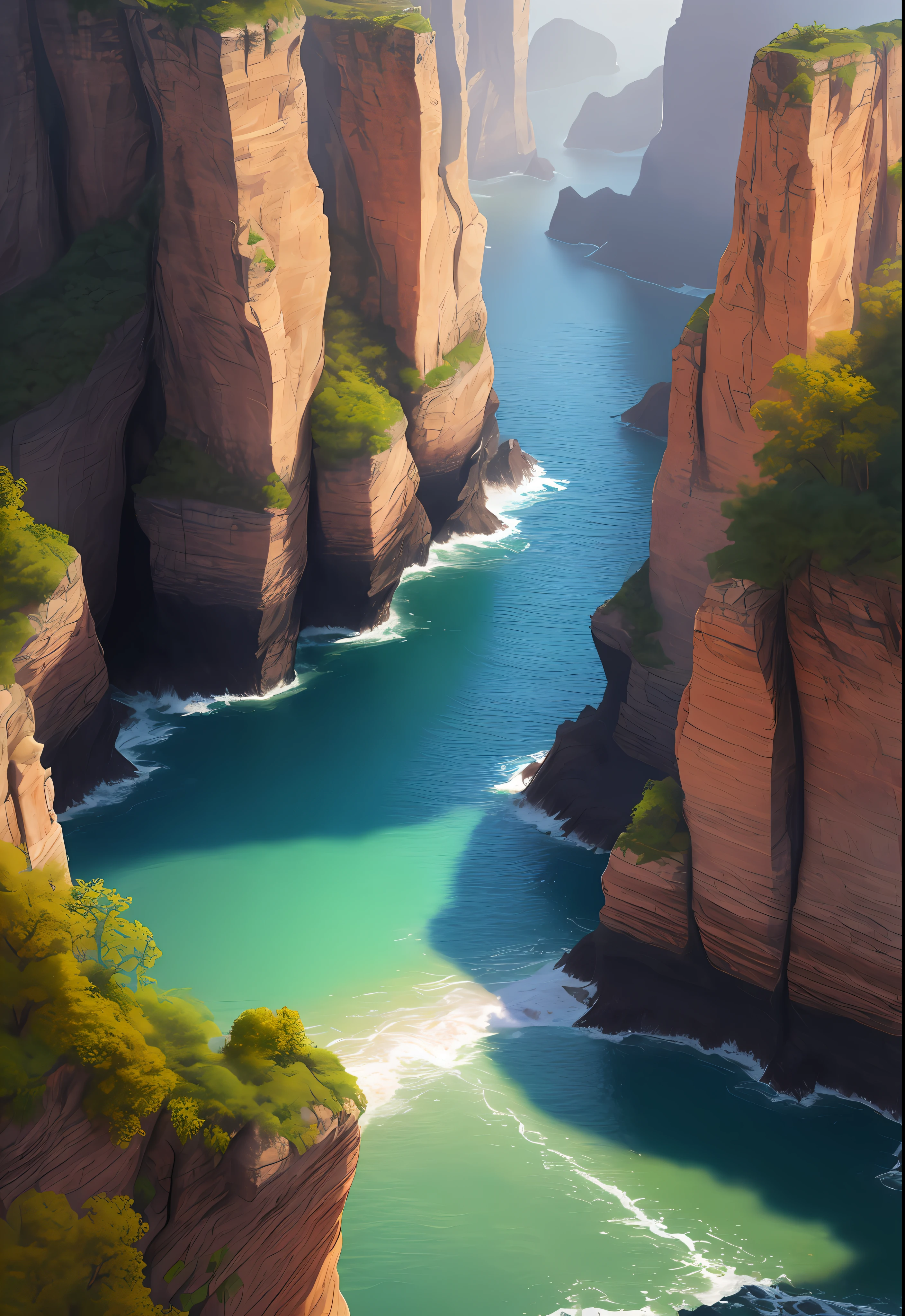 landscape, water, (extremely detailed CG unity 8k wallpaper), most beautiful artwork in the world, professional majestic oil painting, intricate, High Detail, Sharp focus, dramatic, photorealistic painting art