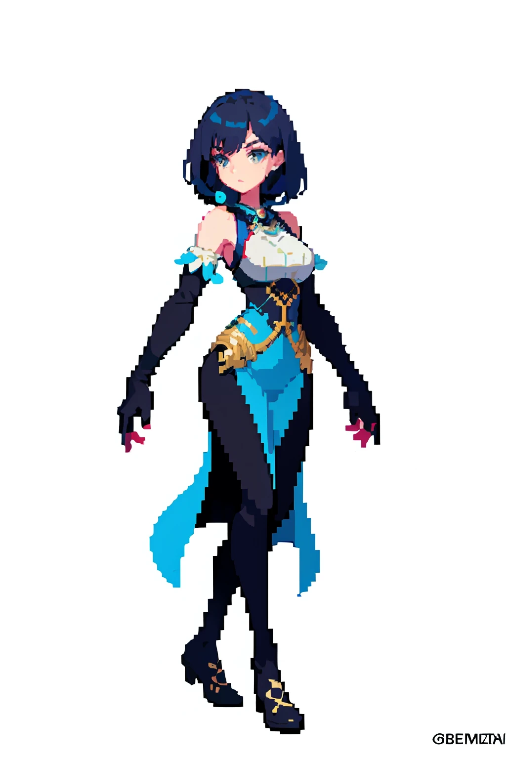 (masterpiece, top quality, best quality), pixel,pixel art,1girl,full body,