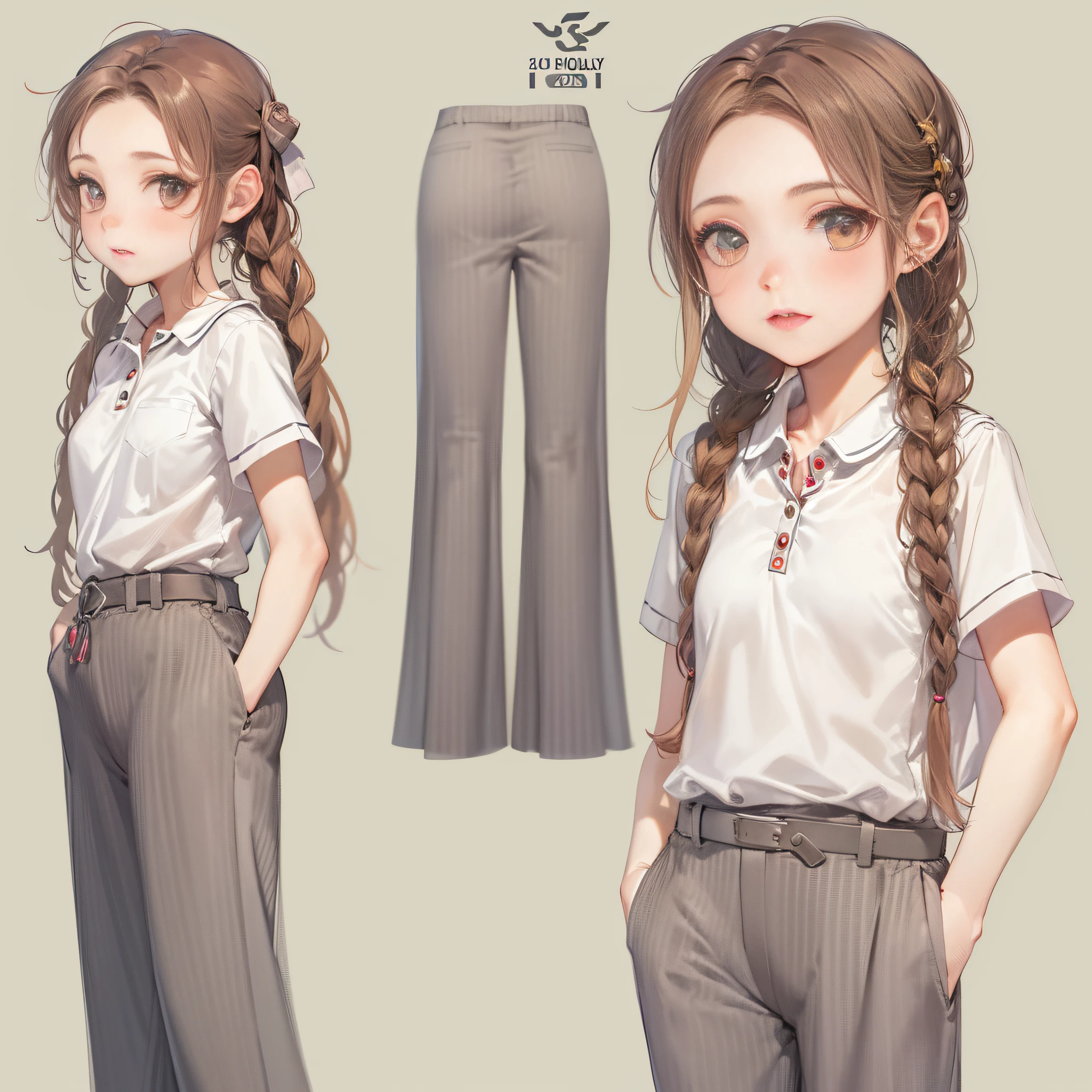 1girll,adolable,leisure wear,long trousers,exteriors,Kia,10years old,full bodyesbian,A small braid,Manhwa Style,k hd,exquisite detailing
