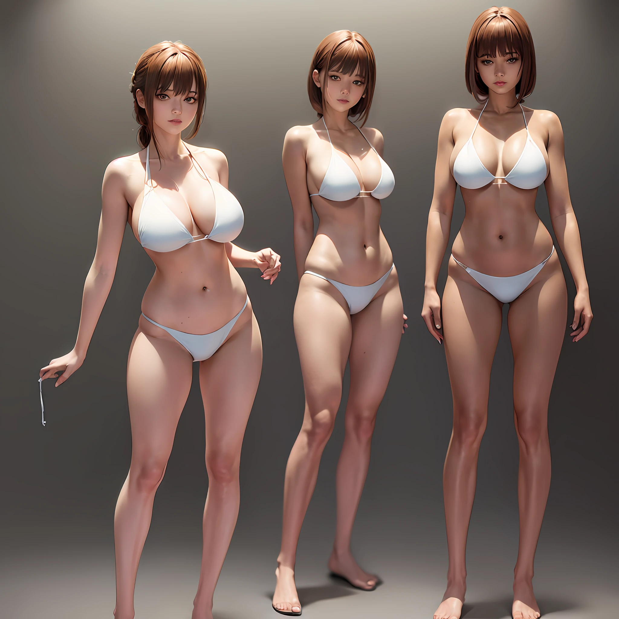 (Extreme Detail CG Unity 8K wallpaper, masterpiece, Top Quality), (Exquisite lighting and shadow, Very dramatic visuals, cinematic lens effect), Girl in white steel bikini, y, Charming and fascinating, Brunette hair color, Wenger, Marvel, full body shots, (excellent detail, excellent lighting, Wide Angle), (excellent rendering, enough to stand out in its class), Transparent and soaked, --auto