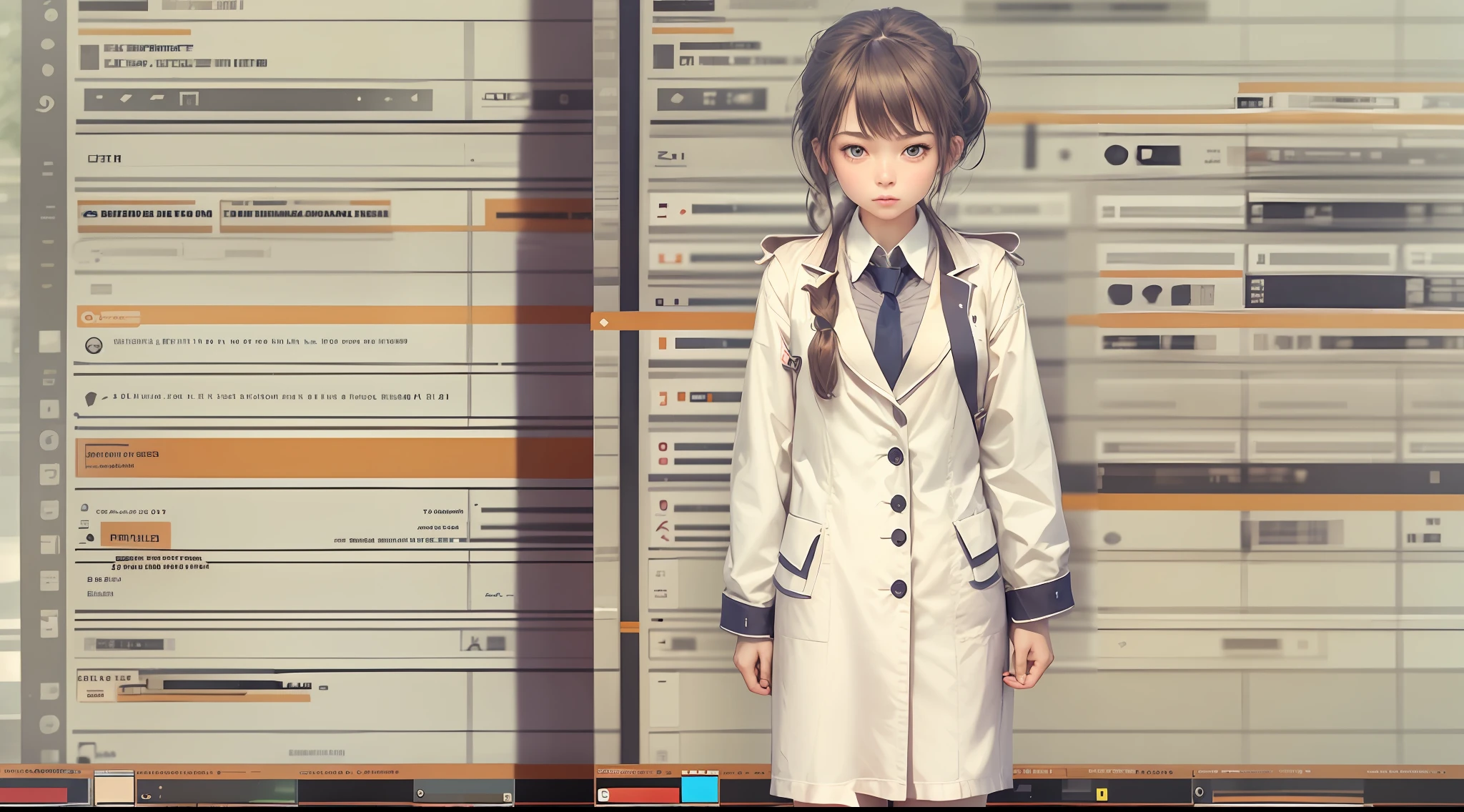 photograph realistic:1.3,detail texture,(best qualtiy),(tmasterpiece),high qulity, Artificial human, realisticlying, The background is blurred out(07), 1 li sitting at desk doing homework, hair ponytail, Glossy glossy skin, Slim figure,Perfect body proportion, Remove excess legs,Remove excess hands,Remove excess feet, Scenes(Faraway view: 1.3), Back - Cartography, Adjust the conditions in the description,Adjust colors, check(Wrong human proportions,Wrong proportions of limbs,Wrong hand-to-foot ratio,Wrong neck proportions,The number of people other than the description is removed,The main body of the character does not go out of the border), check(Remove all text,Remove all numbers,Remove all text), Light and shadow effects, perfectly proportions,super detailing,A high resolution,