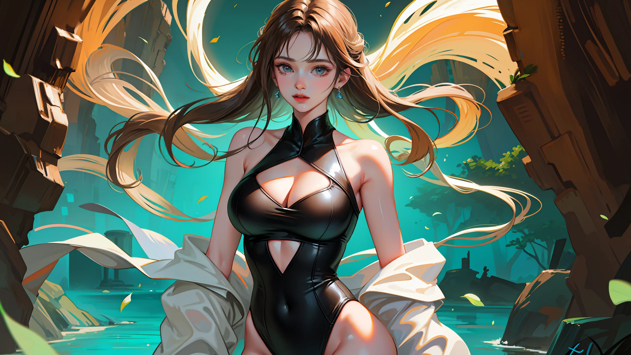(8k, RAW photos, top quality, masterpieces: 1.2), super detailed, super resolution, (realistic, real photos: 1.37), portraits, high resolution RAW color photos, professional photos, highly detailed and beautiful, highly detailed, 8k wallpapers, amazing details, cute girls, famous Japan idols, cute, realistic body, petite white skin, radiant skin, slim body, handsome body, youthful, cute face realistic face, delicate eyes, flabby eyes, earrings, cowboy shot, front-facing, standing, contrap post, high street, public, crowd, dynamic lighting, very large breasts, hydrated body, swimsuit, sexy, lots of water on skin, pool, pool, standing, underwater crotch