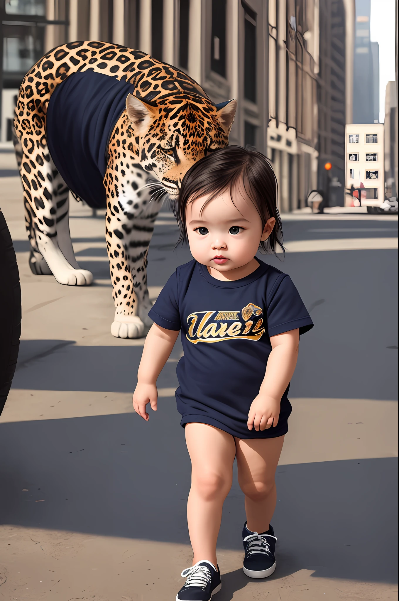 A cute Kawaii tiny hyper realistic jaguar, wearing hip hop clothes, city background. wide angle full body, 8k, Cinematography, photorealistic,epic composition Unreal Engine,Cinematic, Color Grading, Portrait Photography,Ultra-Wide Angle, Depth of Field, hyper detailed _SamDoesArt2_, photorealistic, realistic, photorealistic, best quality, super high resolution, beautiful, masterpiece, best quality, perfect lighting, best quality, super high resolution, photo realistic, super detailed, masterpiece, best quality,