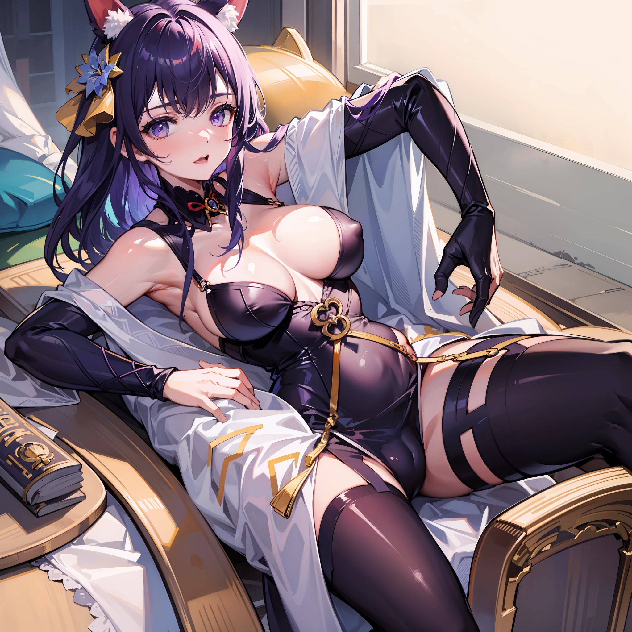 Best quality at best, 1girll, 独奏, Vibrant Proj, Fine Detailed Eyes, (Long hair that is detailed and vibrant), tack sharp focus, 详细的脸, sportrait, looking at viewert, with dynamism, semi transparent,Maid outfit top quality,super detailed anime super detail,tmasterpiece,anatomy correct,skinny hands,(Horse girl:1.6),Horse Ears,horse tailed,red tide,sexually arousing,(Rutting:1.5),The large,upper legs,(perspired:1.4),sweltering heat,ahgao,Trogao,Long gloves to the elbows,whitegloves,realistic humid skin,(Drenched Body:1.3),Eye for details,pornography,,Armpits,Bedrooms,illuminating,ssee-through,(breastfeeding:1.6),(White underwear only: 1.6),deformity,Crotch stripes,visible through lingerie,climaxing,masturbated
