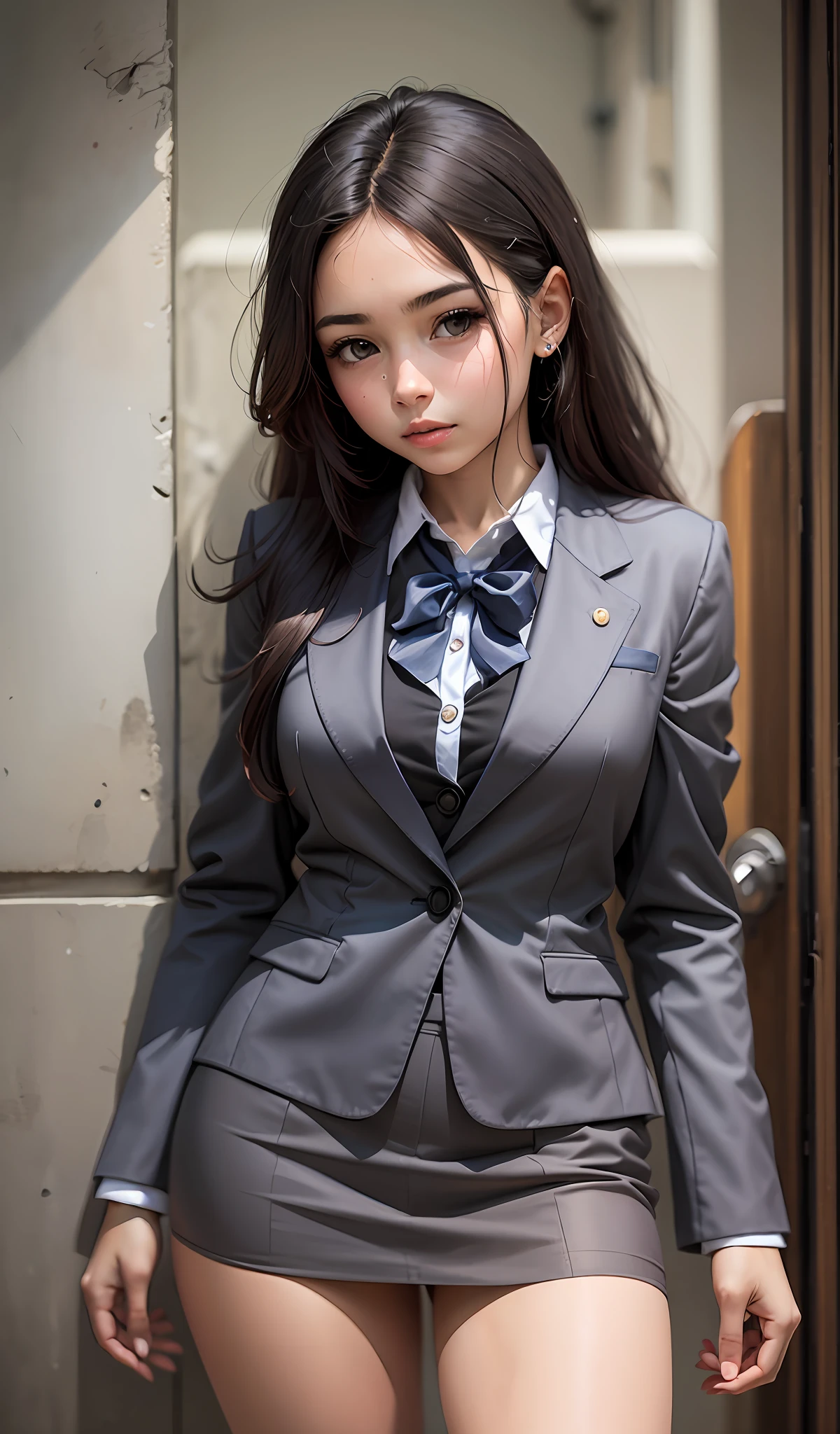 photograph of girl brazilian, formal suit --auto --s2