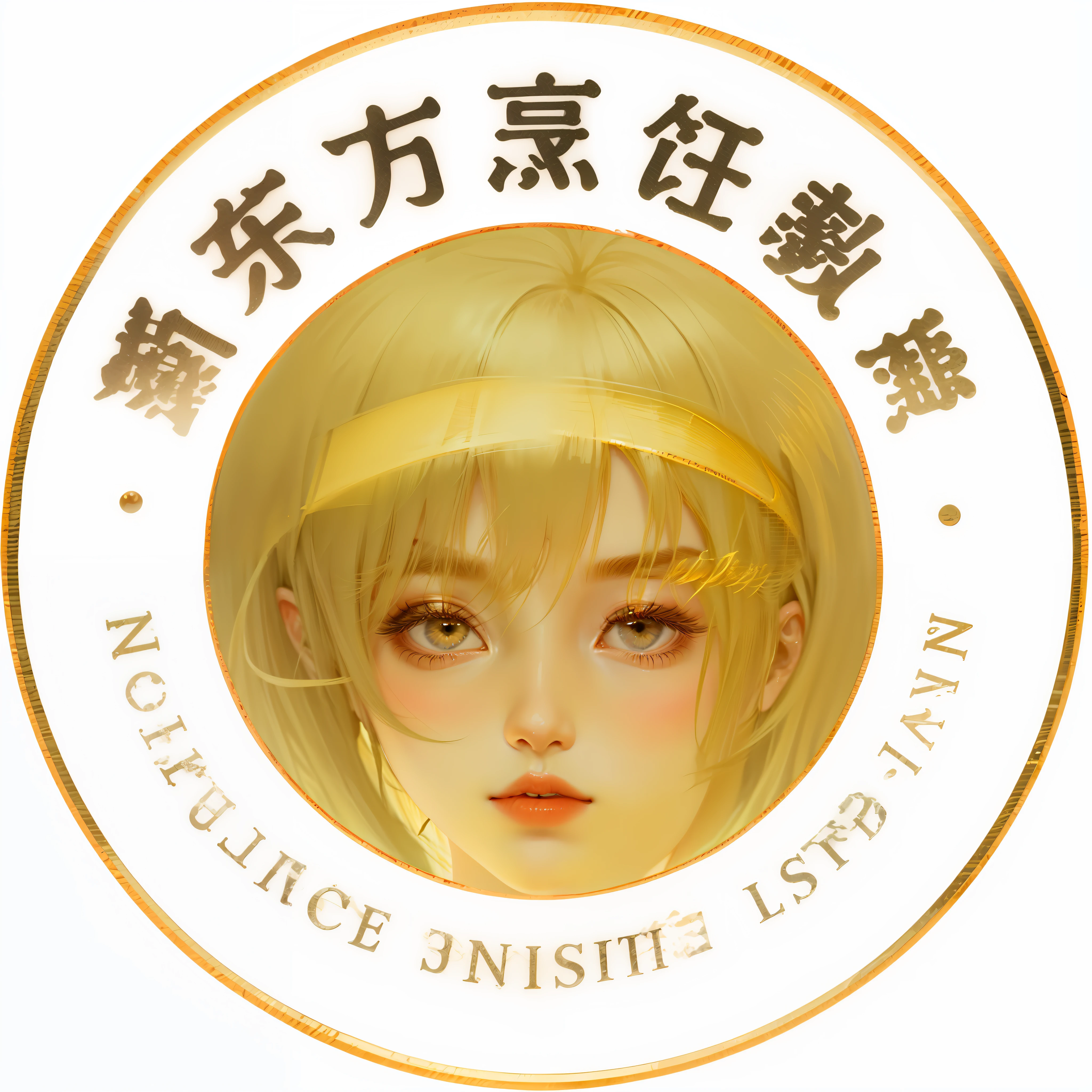 "a beauty girl+dual horsetail+A yellow-haired+黑The eye"