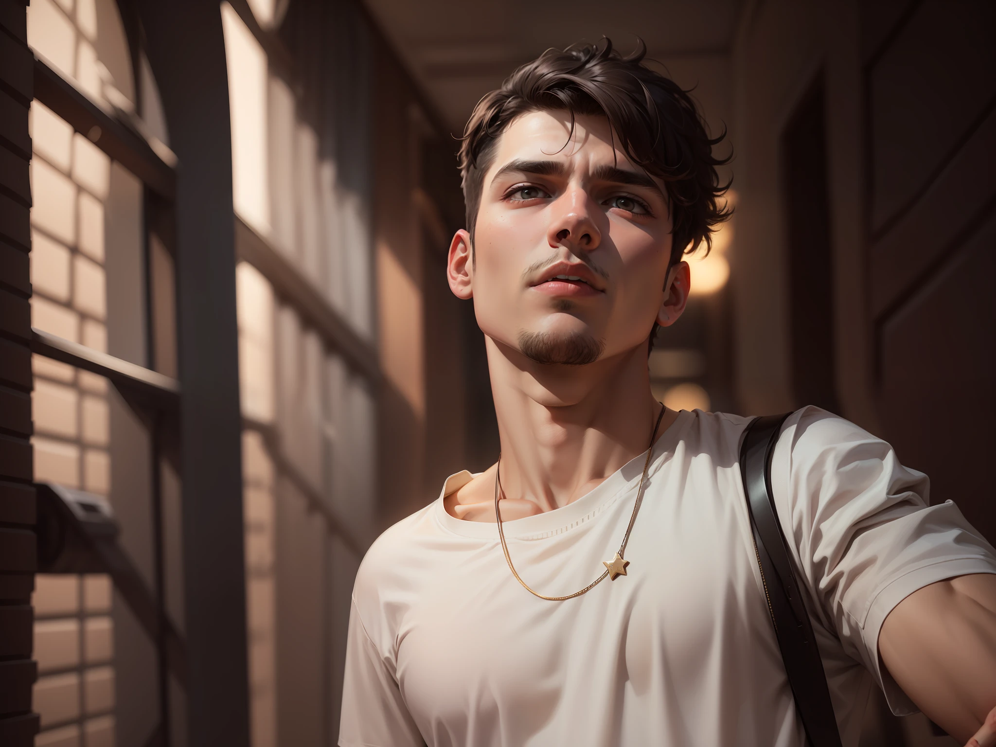 Handsome boy and colour background. 8k resulation