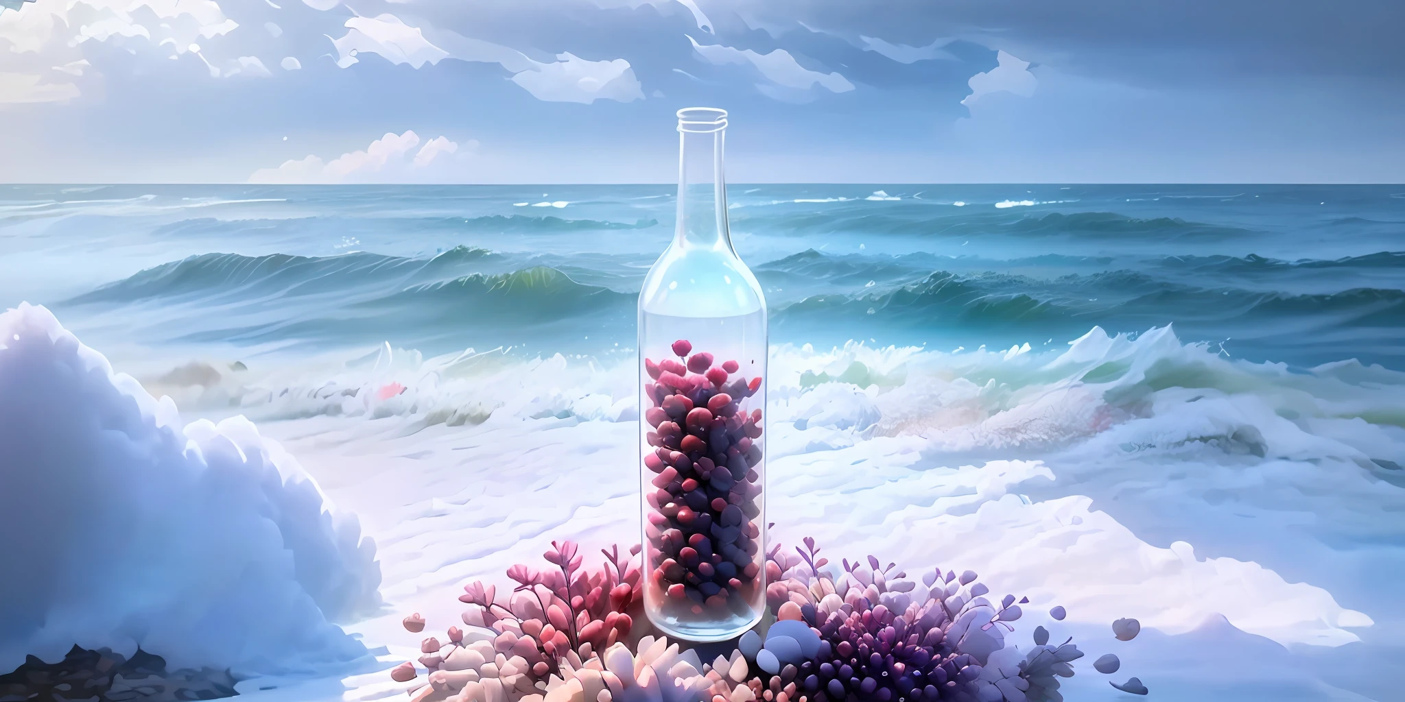 Wine liquid,Spilled red wine,Blue ocean,dans une mer,land,Lots of small fish and shells,(Splashing water),,Bright picture,Mist,clouds,(Complicated details),hdr,(Complicated details,ultra - detailed:1.2),cinematic photogtaphy,llight rays,shadowing,Textured,at centre,,tmasterpiece,best qualityer,8K,insanely details,Complicated details,ultra - detailed,Super quality,high detal,ultra - detailed、