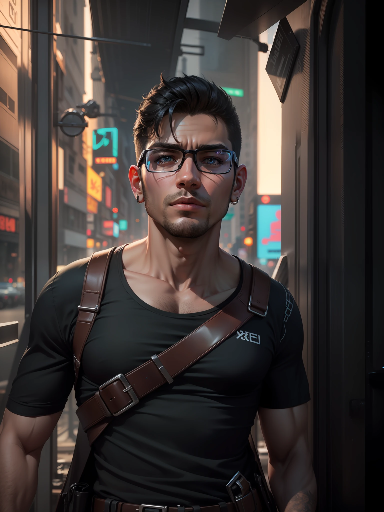 Change background cyberpunk handsome boy, realistic face, 8k, ultra realistic