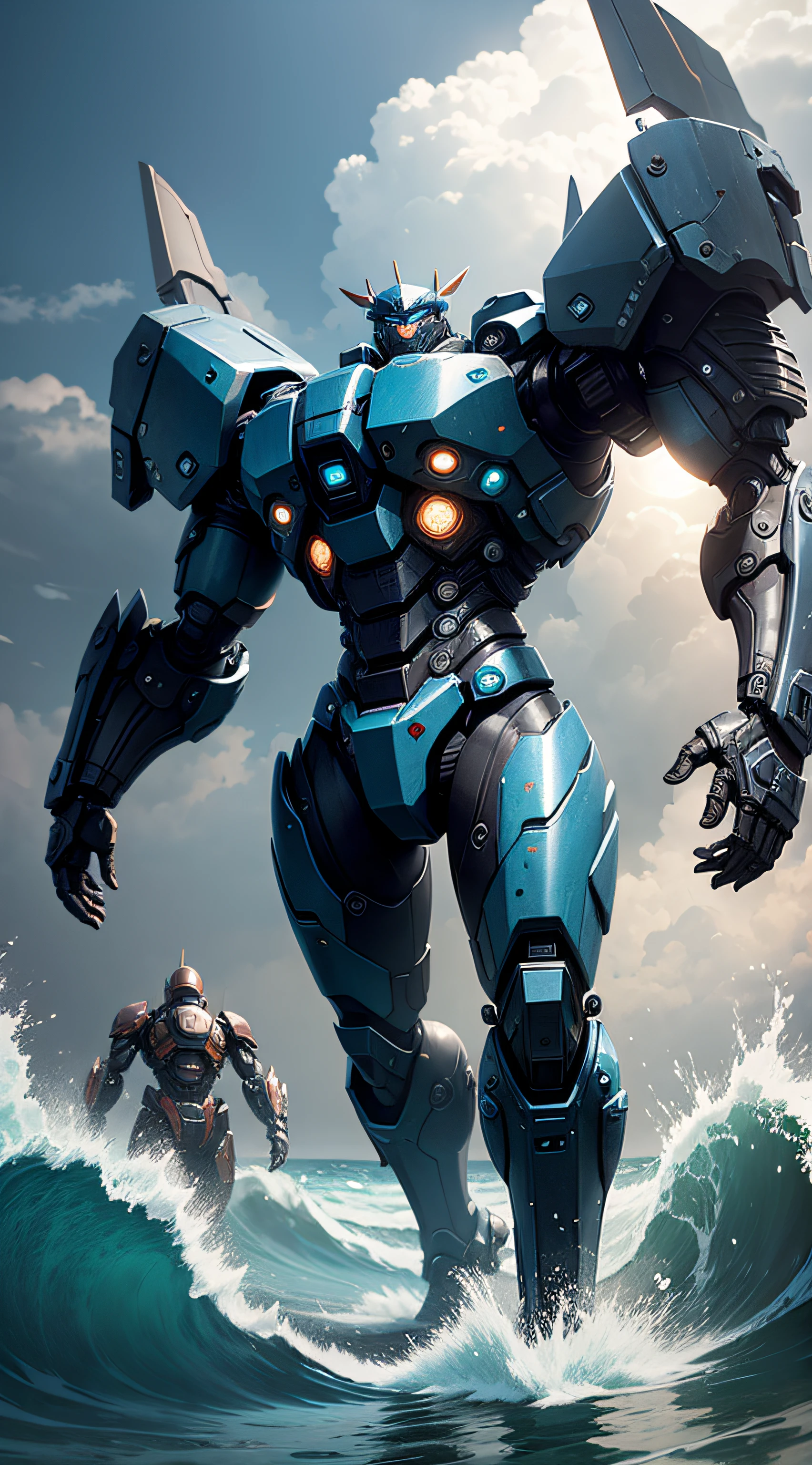 Pacific Rim，Humanoid mech，Fight monsters，In the sea