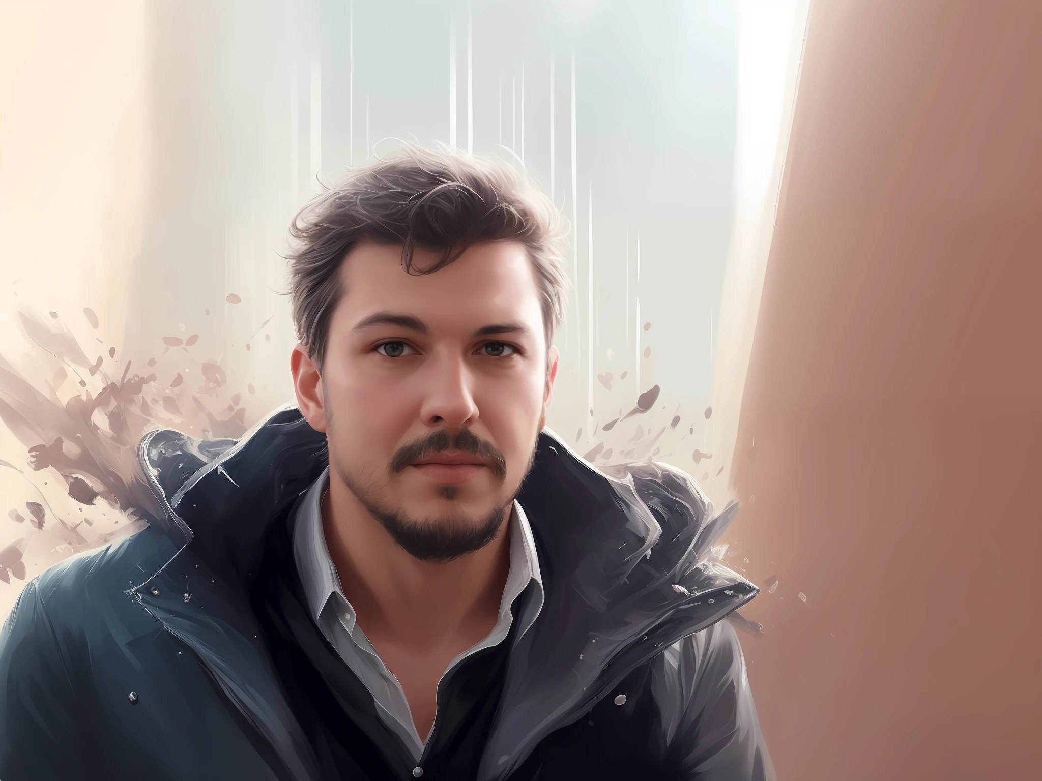 Portrait of a Man, Artist Vladimir Volegov, Virgin, 8K Digital Art, Jean-Baptiste Monge style, Bright, Beautiful, splash, Sparkling, cute and adorable, filigree, Frame highlighting, Lights, Extreme, Magical, surreal, Fantasy, Digital Art, WLOP, artgerm and james jean, Fantasy, intricate artwork masterpiece, SINISTER, Matte movie poster, the golden ratio, trending on CGsociety, Intricate, Epic, Trending on ArtStation, From Artgerm, H. r. Giger and Bexinsky, Highly detailed, The vibrant, Cinematic drawing of characters, ultra high quality model