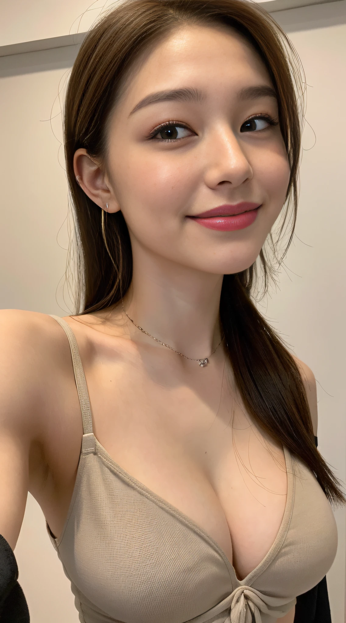 ((Best Quality, 8K, Masterpiece: 1.3)), 1girl, Slim Abs Beauty: 1.3, (Hairstyle Casual, Big Breasts: 1.2), Dress: 1.1, Super Fine Face, Delicate Eyes, Double Eyelids, Smile, Home