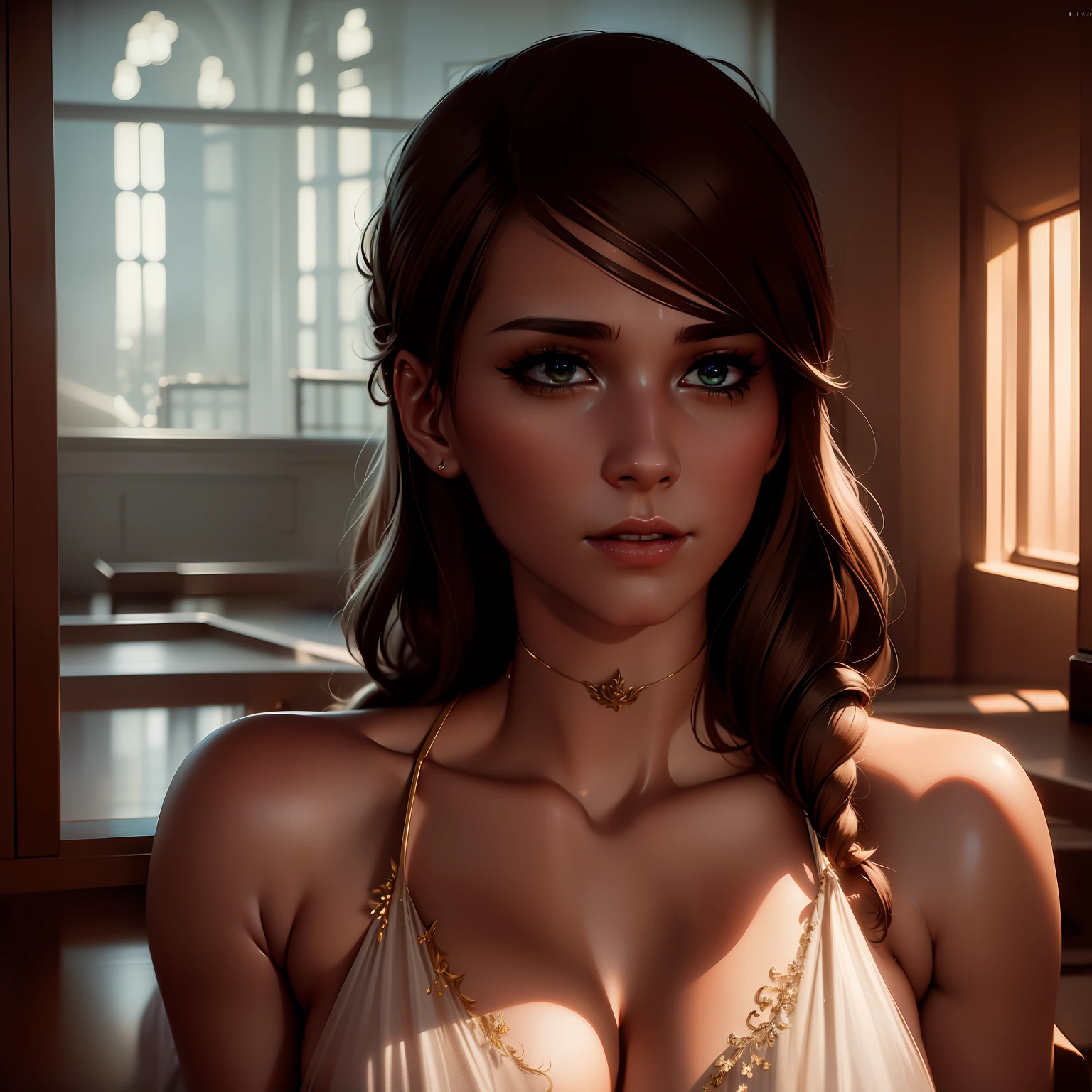 woman, dramatic, greg rutkowski, stunning, highly detailed, 8k, ornate, intricate, cinematic, dehazed, atmospheric